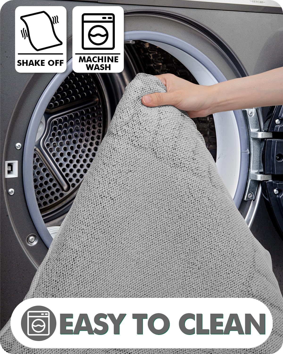 LUMI Bathroom Rug, Non Slip Rubber Backing, Extra Soft Plush Microfiber, Absorbent, Machine Washable Quick Dry, Light Grey, for Tub/Shower/Hotel
