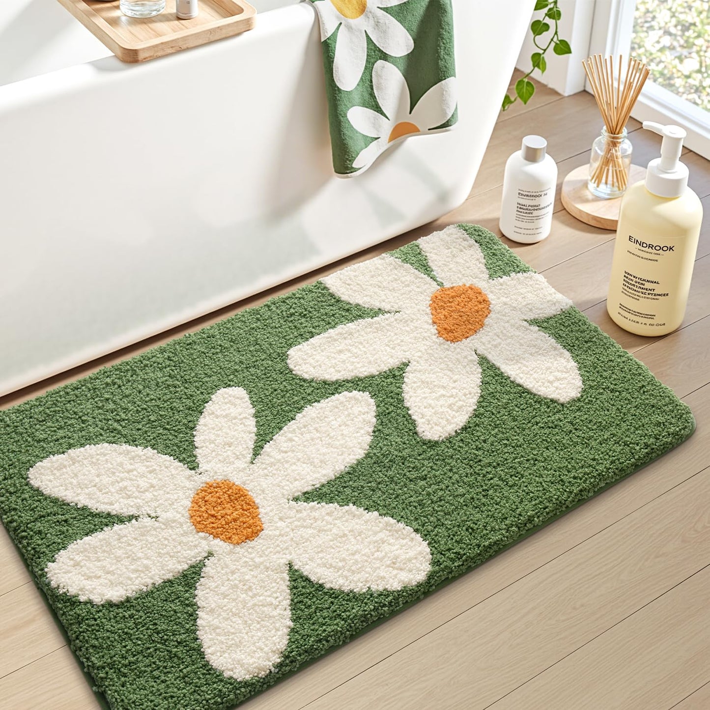 Bathroom Rugs Vivid Plants Collection