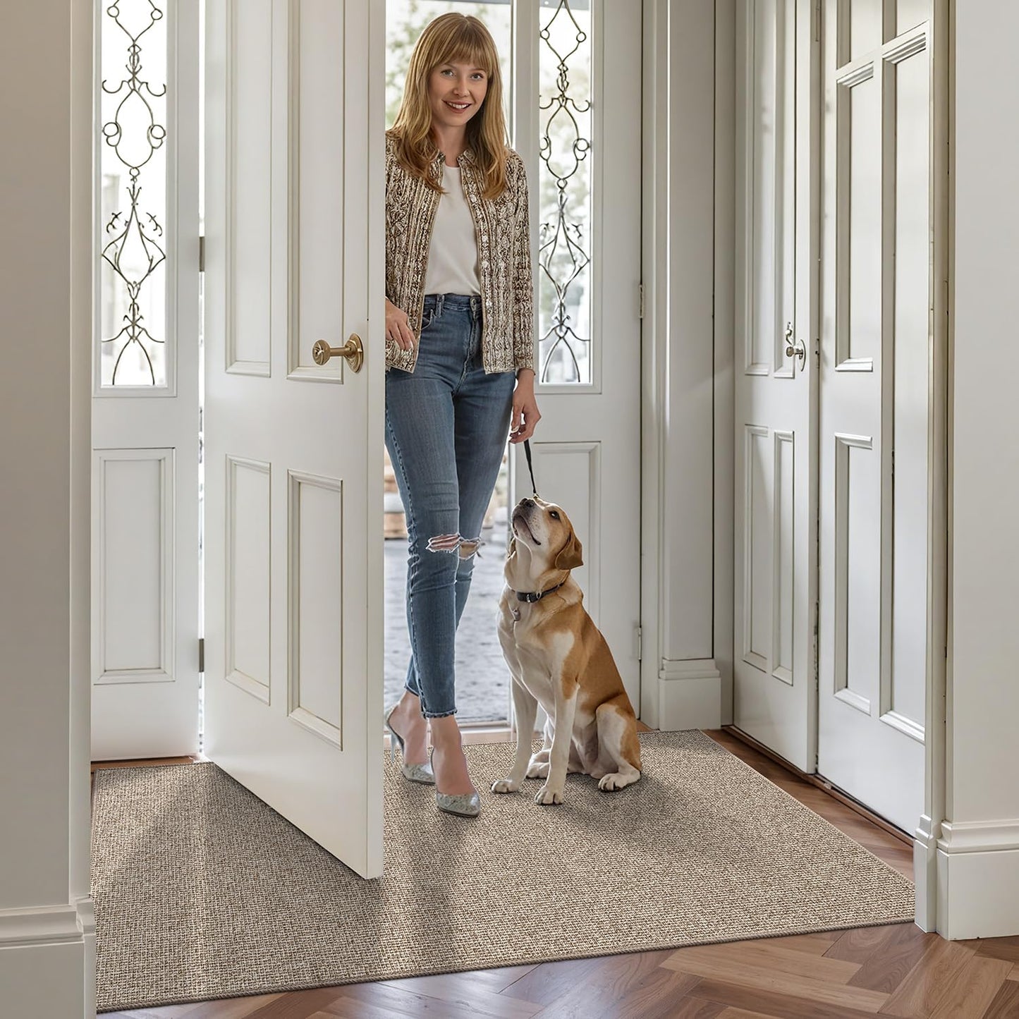 Doormat for Home Entrance, Absorbent & Stain-Resistant Mat, Fenian Series.