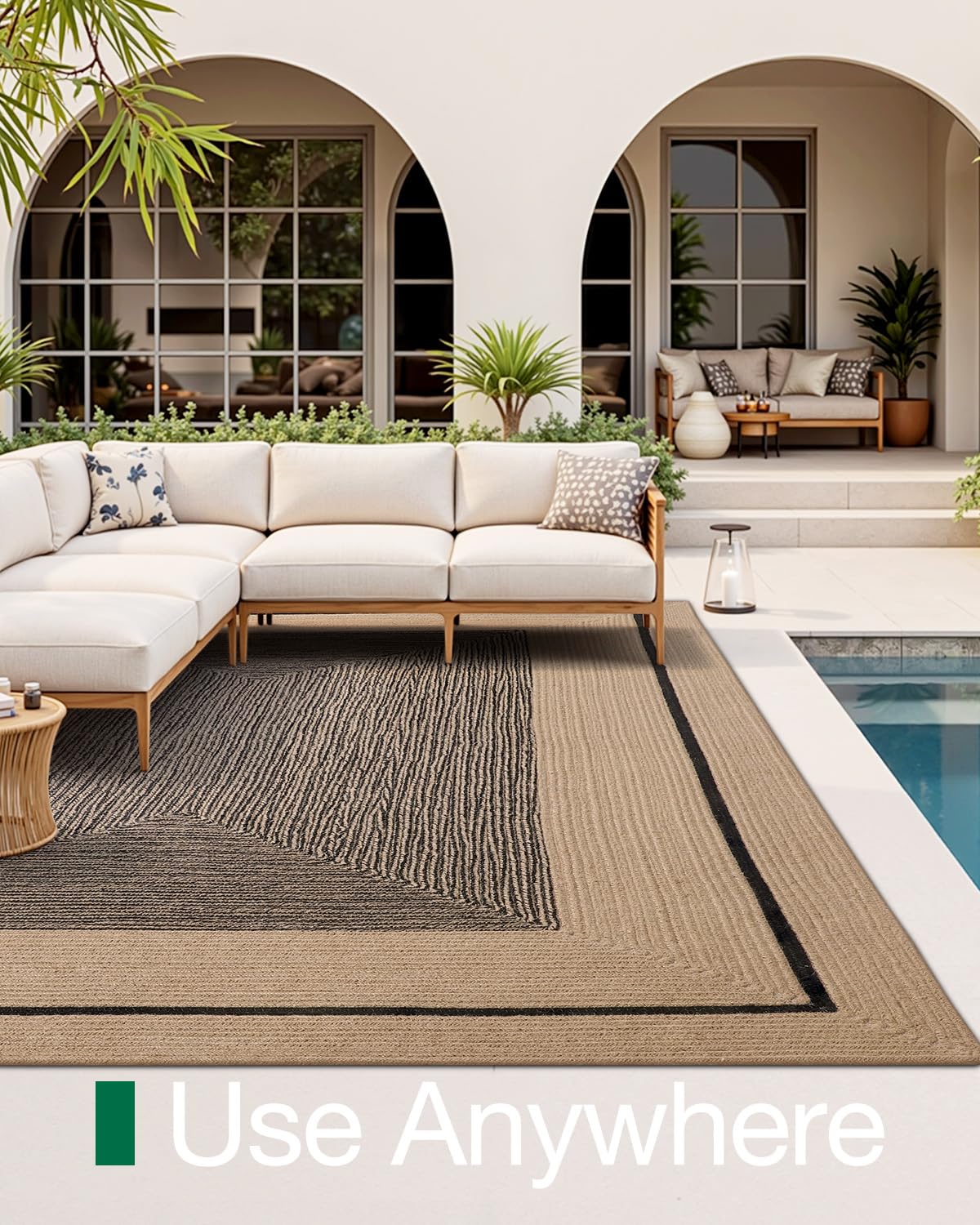 Jute Runner Rug, Natural Braided Woven Rugs, Jute Scape Series