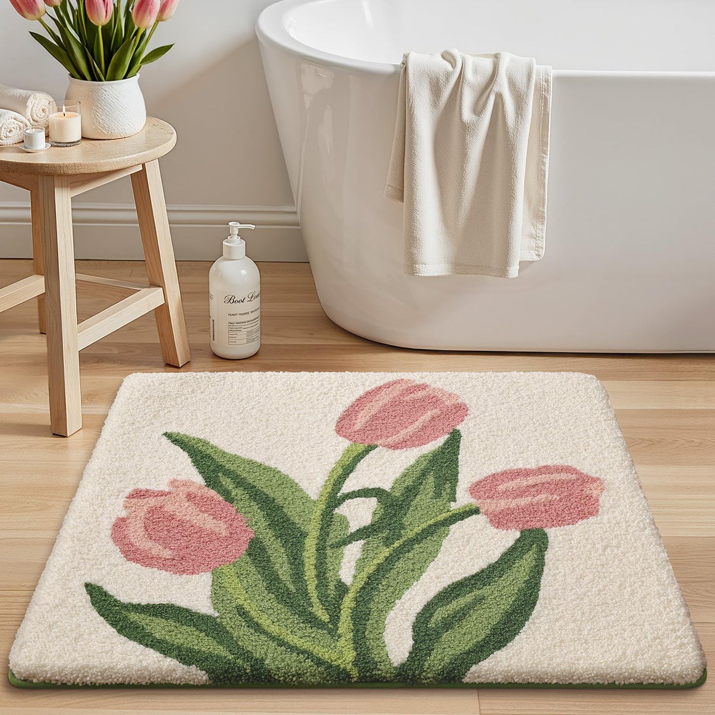 Bathroom Mat, Vibrant Plants Series.