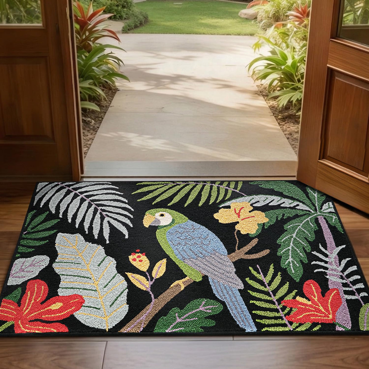 LUMI Indoor Door Mat 24x36, Non-Slip Durable Rubber Backing Washable
