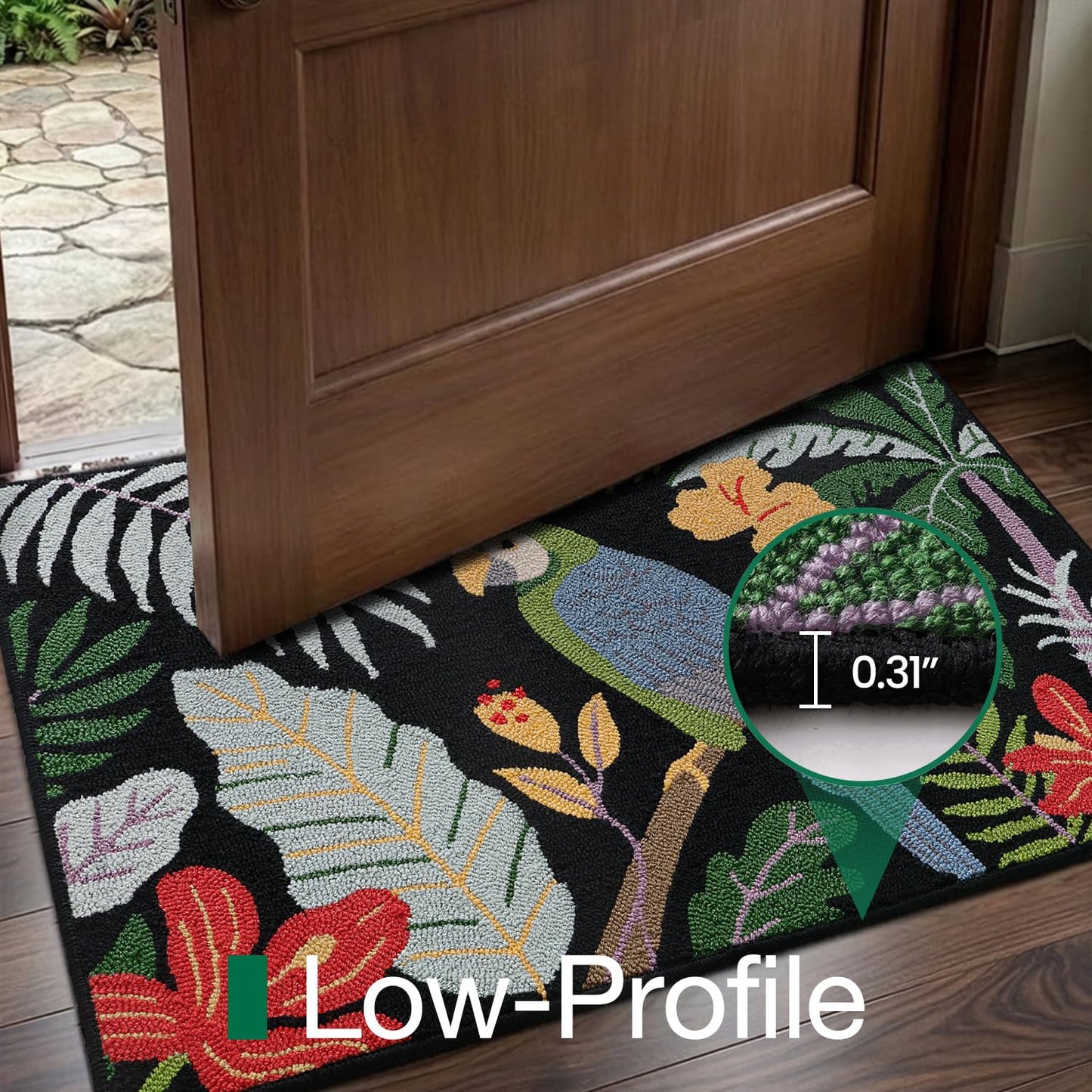 LUMI 24" x 36" Indoor Inside Door Mat, Non-Slip Rubber Backing Washable | Soft Low-Pile, Absorbent Dirt Resistant, Non-Slip TPR Backing, Wear Resistant, Machine Washable, Entryway Bedroom Livingroom