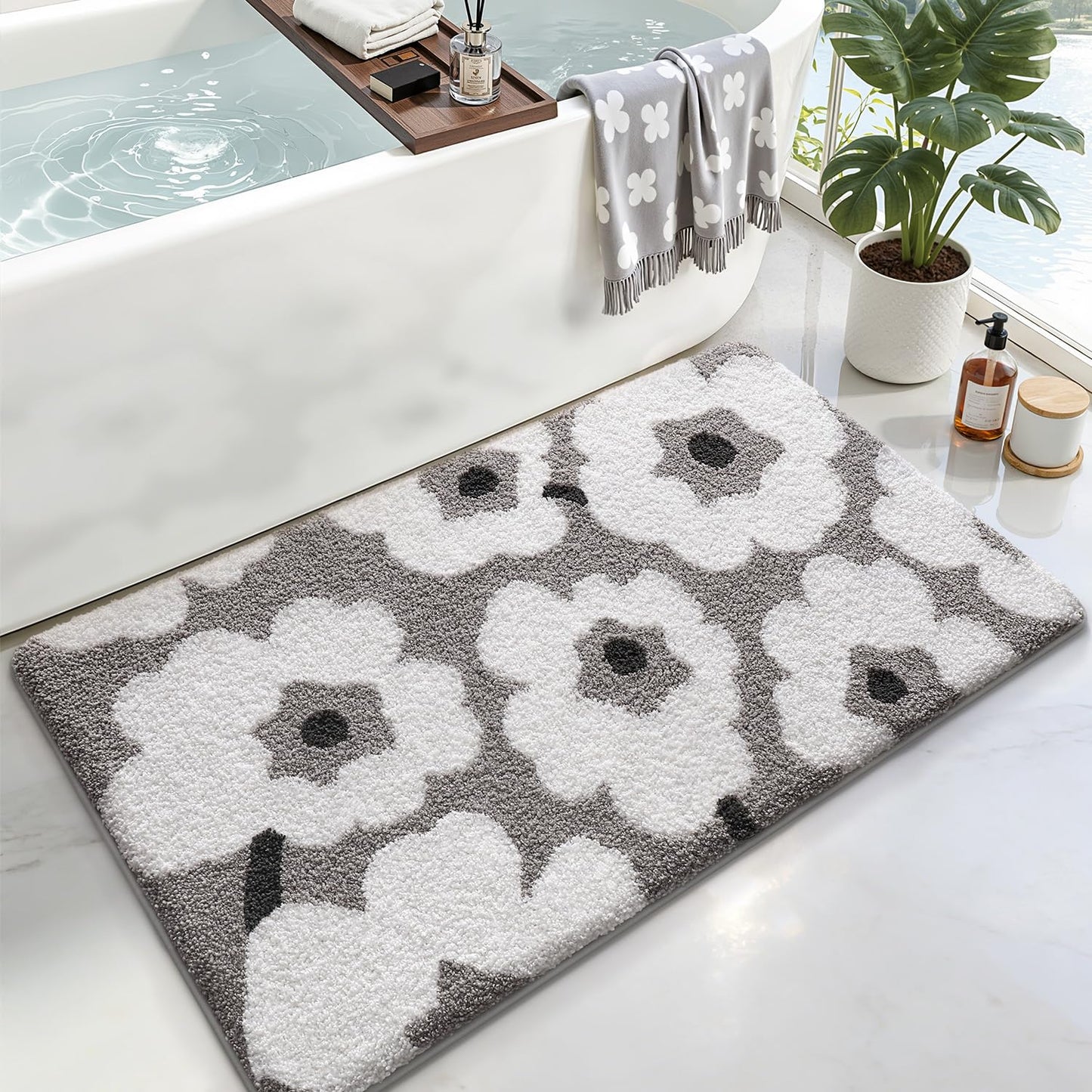 Bathroom Rugs Vivid Plants Collection