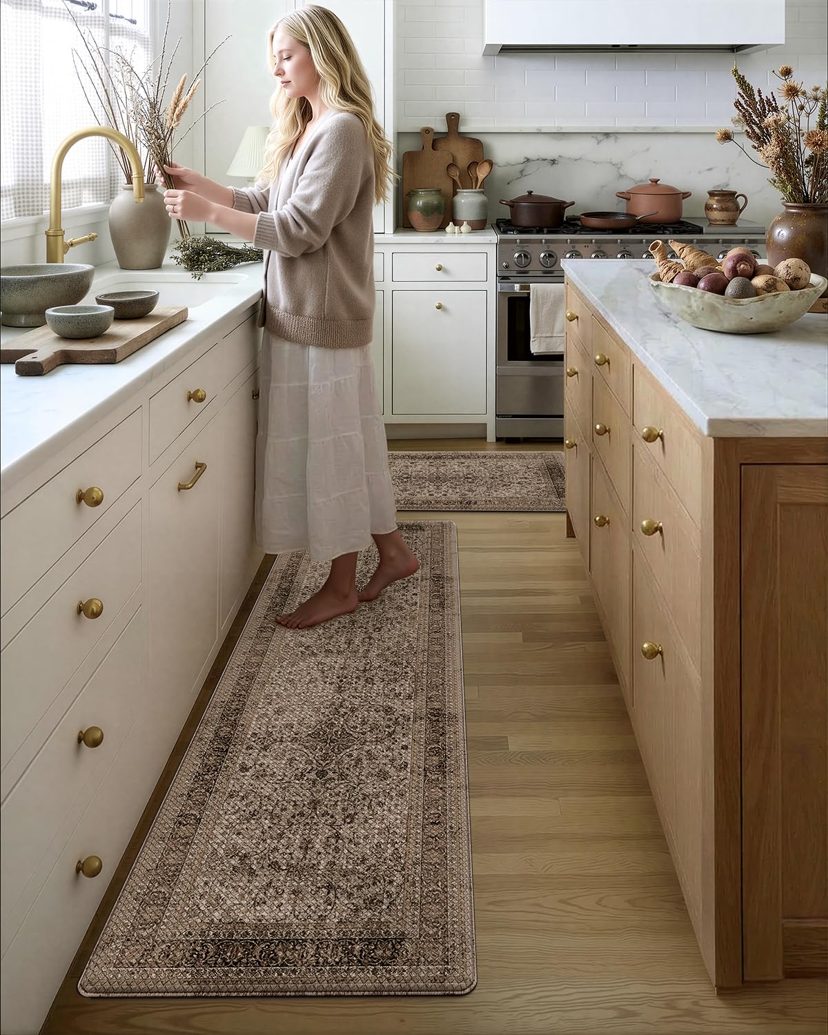 Kitchen Anti Fatigue Mat,  Cushioned Memory Foam Padded, Floor Runner for Home