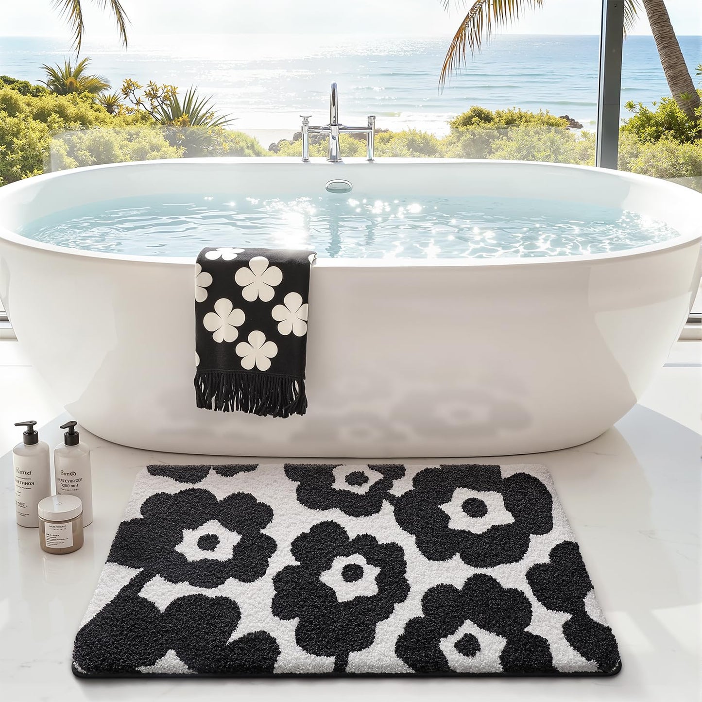 Bathroom Rugs Vivid Plants Collection
