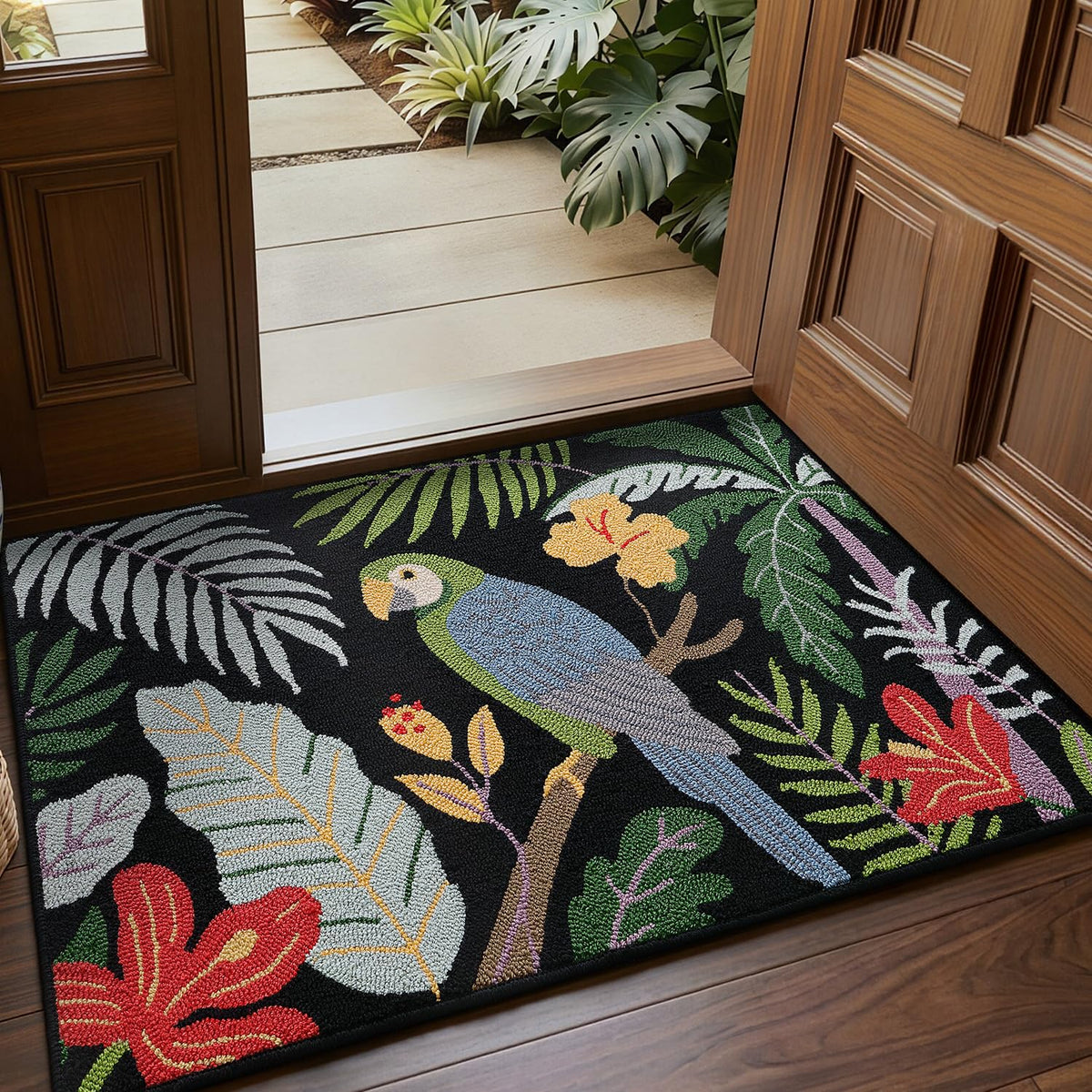 LUMI Indoor Door Mat 24x36, Non-Slip Durable Rubber Backing Washable