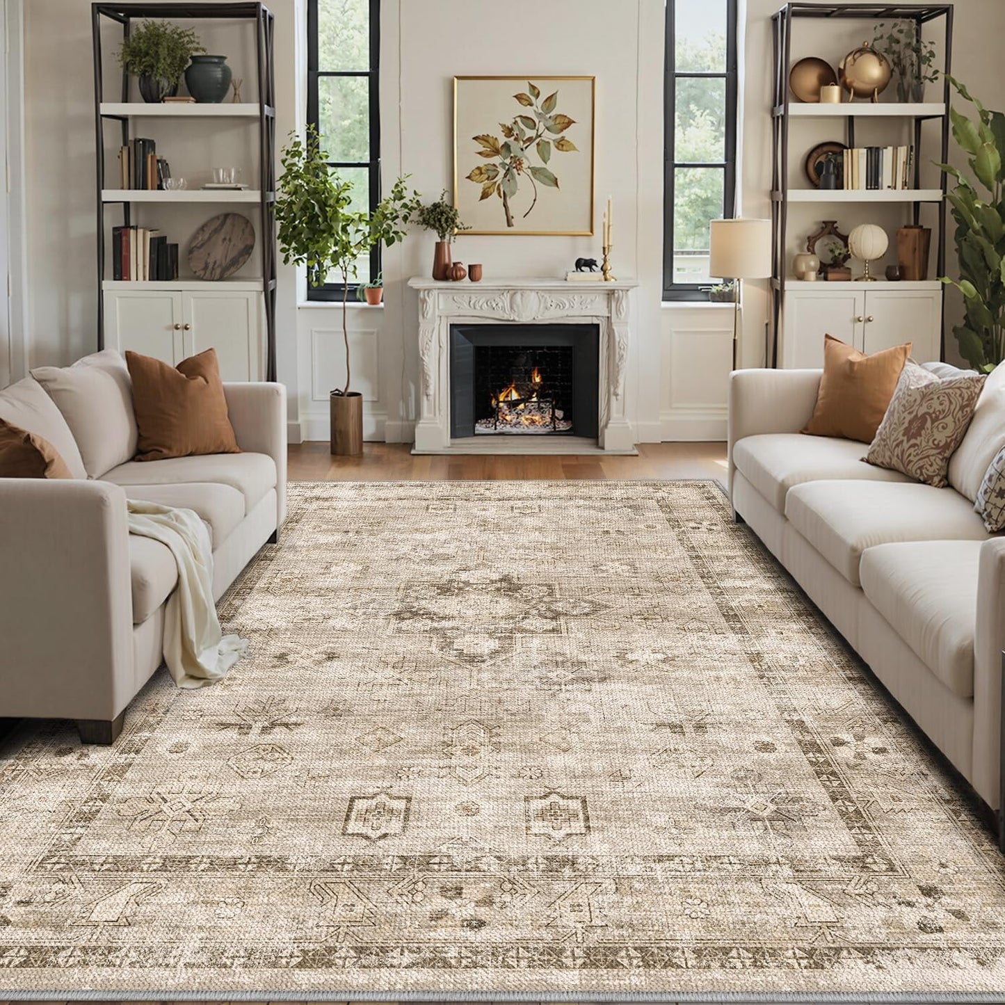 Area Rug Traditional Vintage Series Dust Memory