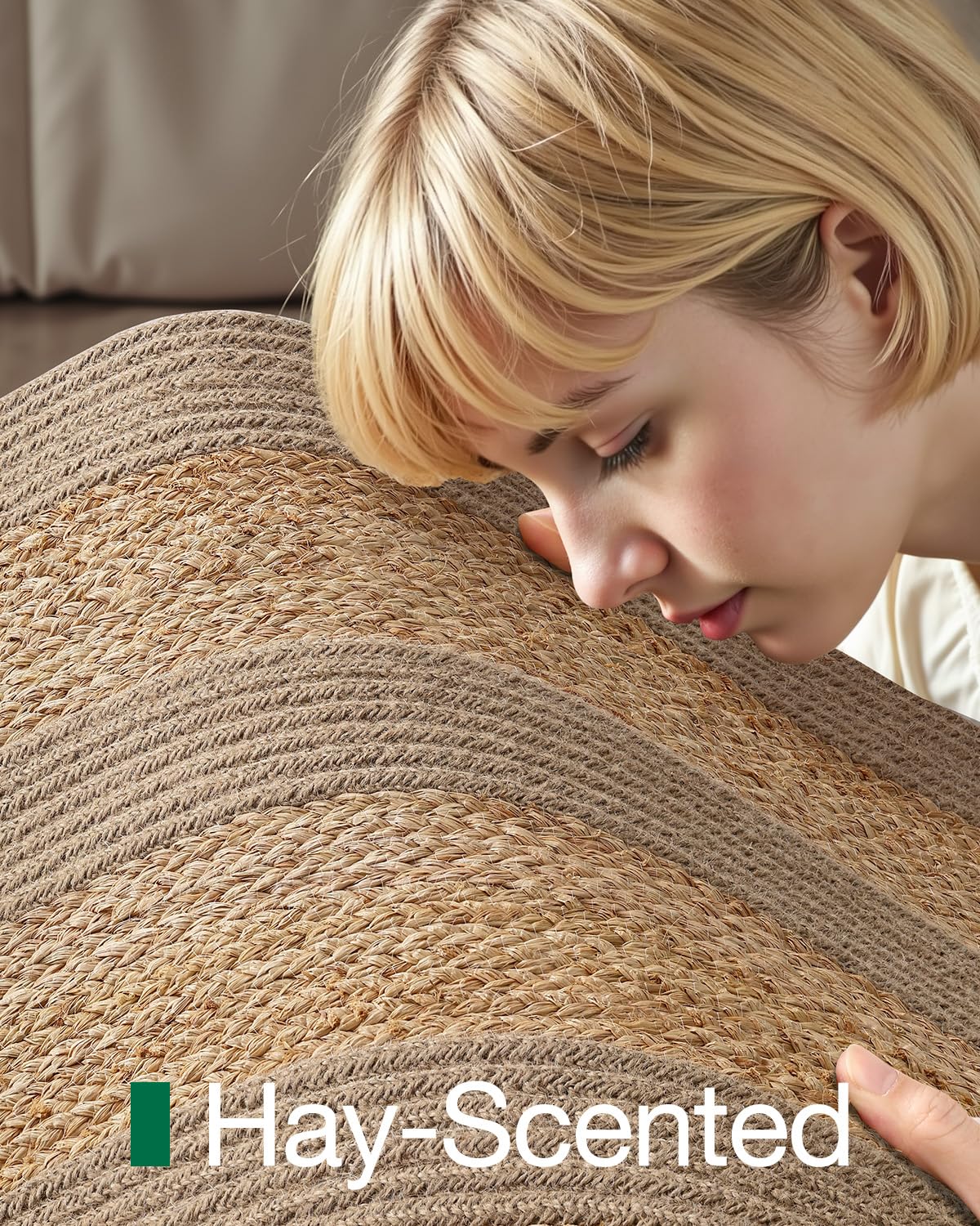 Jute Runner Rug, Natural Braided Woven Rugs, Jute Scape Series