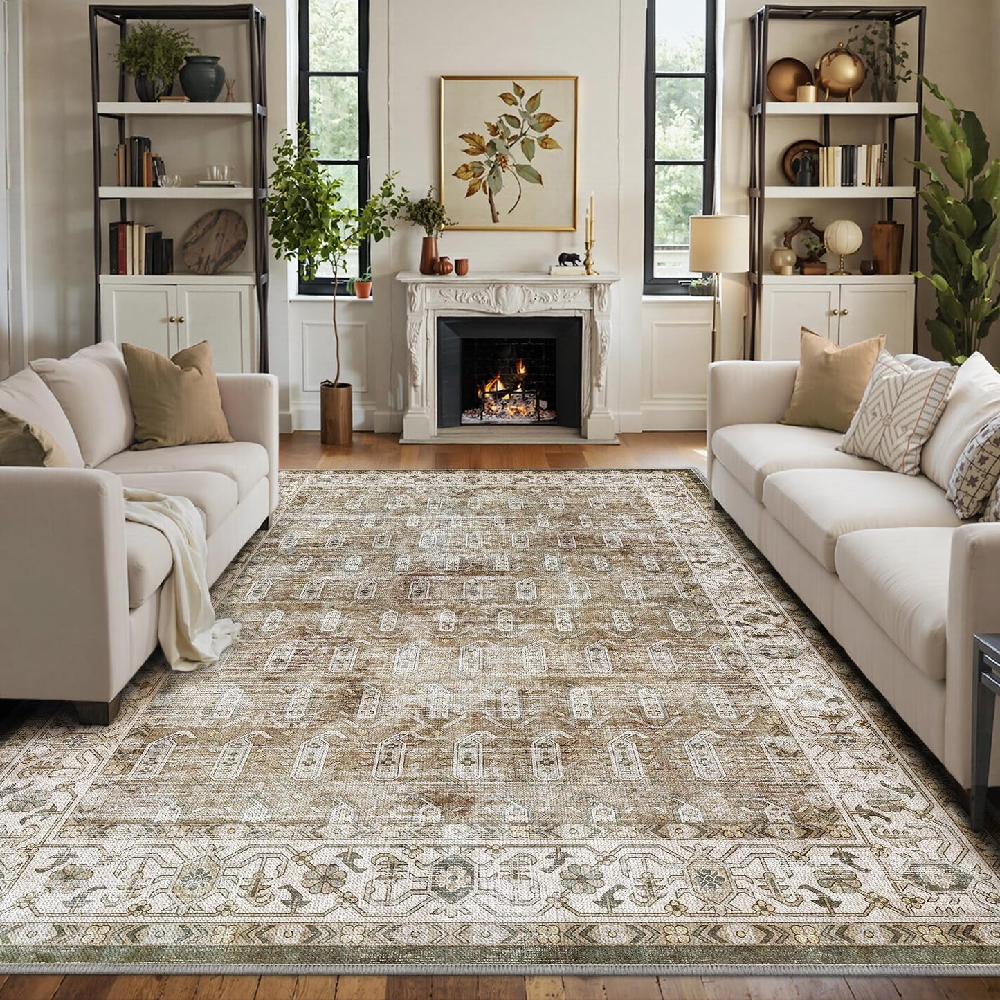 Area Rug Traditional Vintage Series Retro Meadow