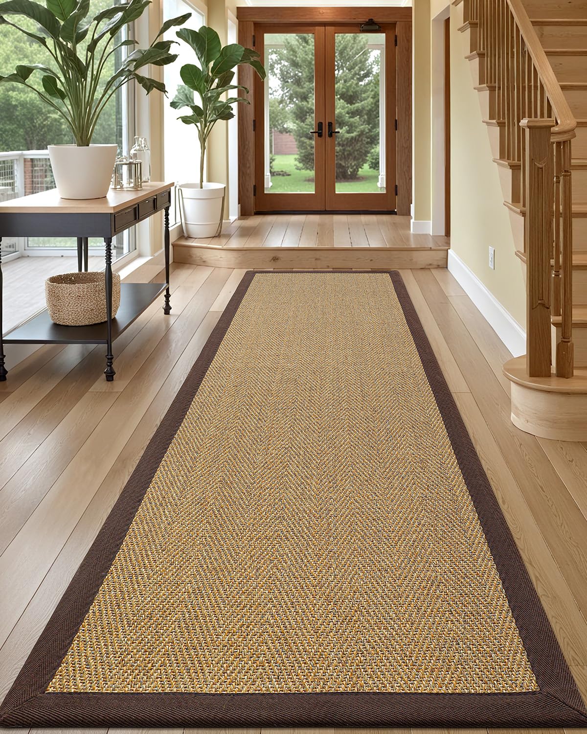 Jute Runner Rug, Natural Braided Woven Rugs, Jute Scape Series