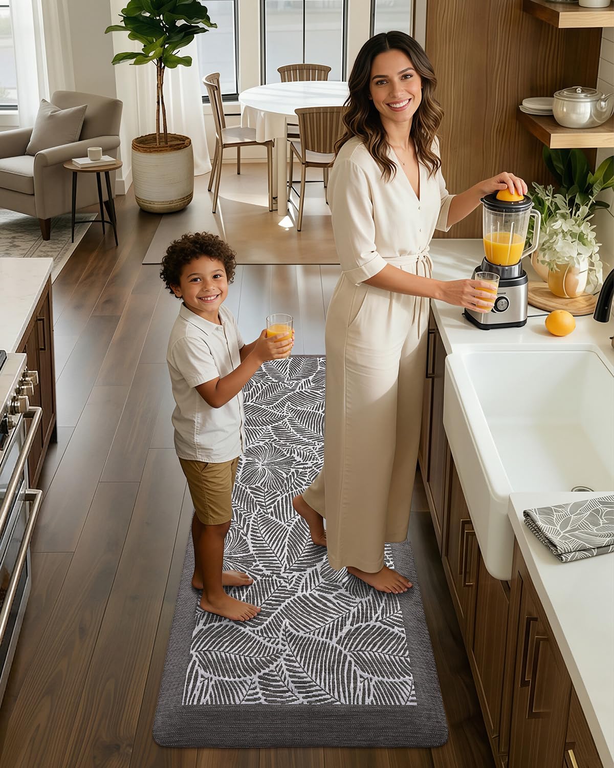 LUMI Kitchen Mat, Ultra-Soft Non-Slip Rugs for Standing Comfort in Desk Office, Sink, Laundry Areas, 20"x32" Waterproof Stain Resistant Floor Pad