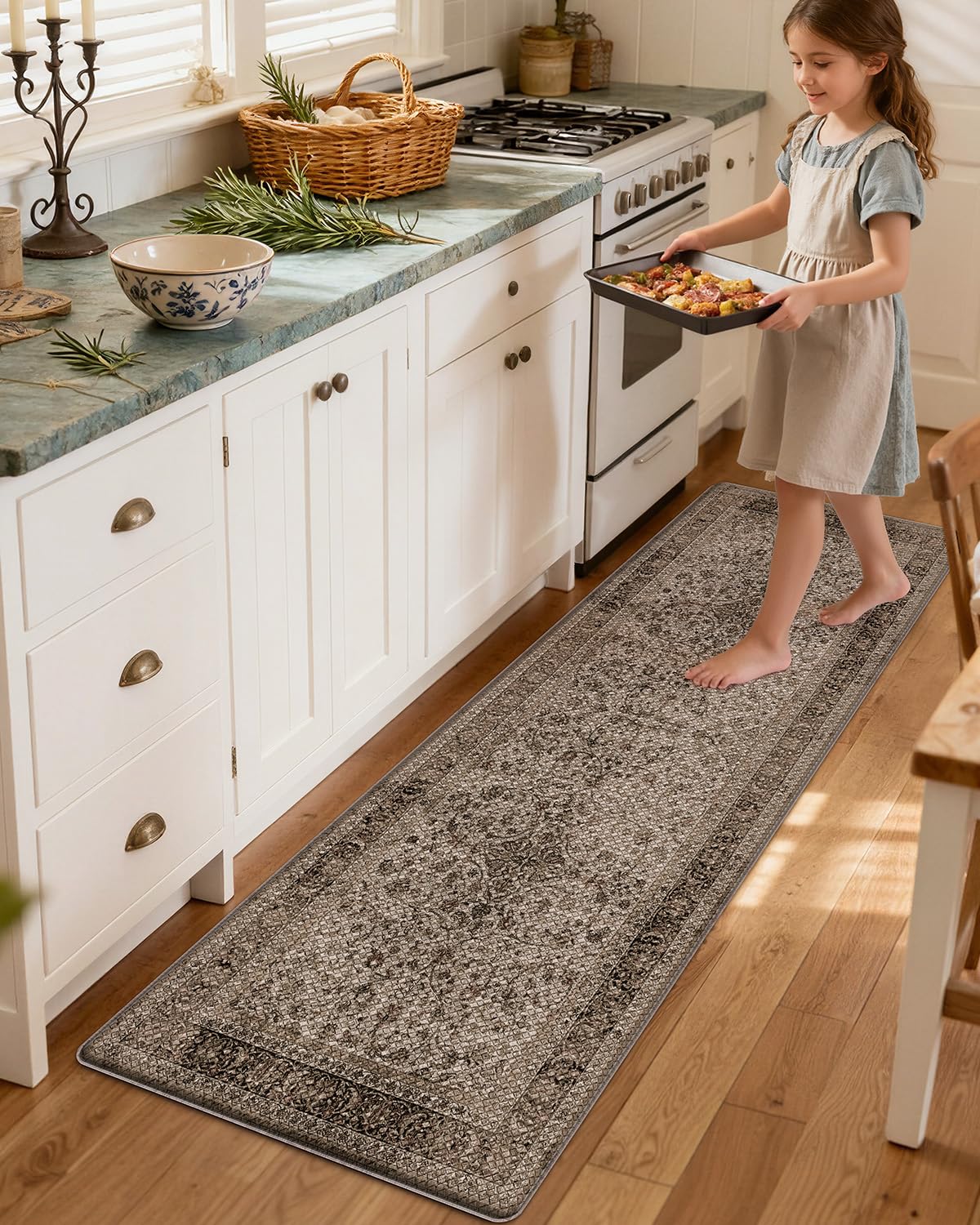Kitchen Anti Fatigue Mat,  Cushioned Memory Foam Padded, Floor Runner for Home