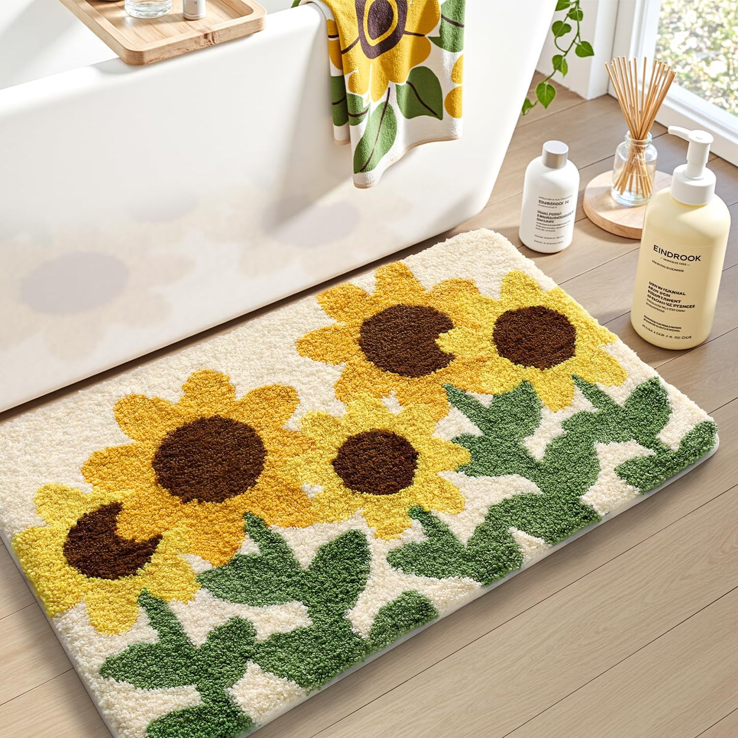 Bathroom Rugs Vivid Plants Collection