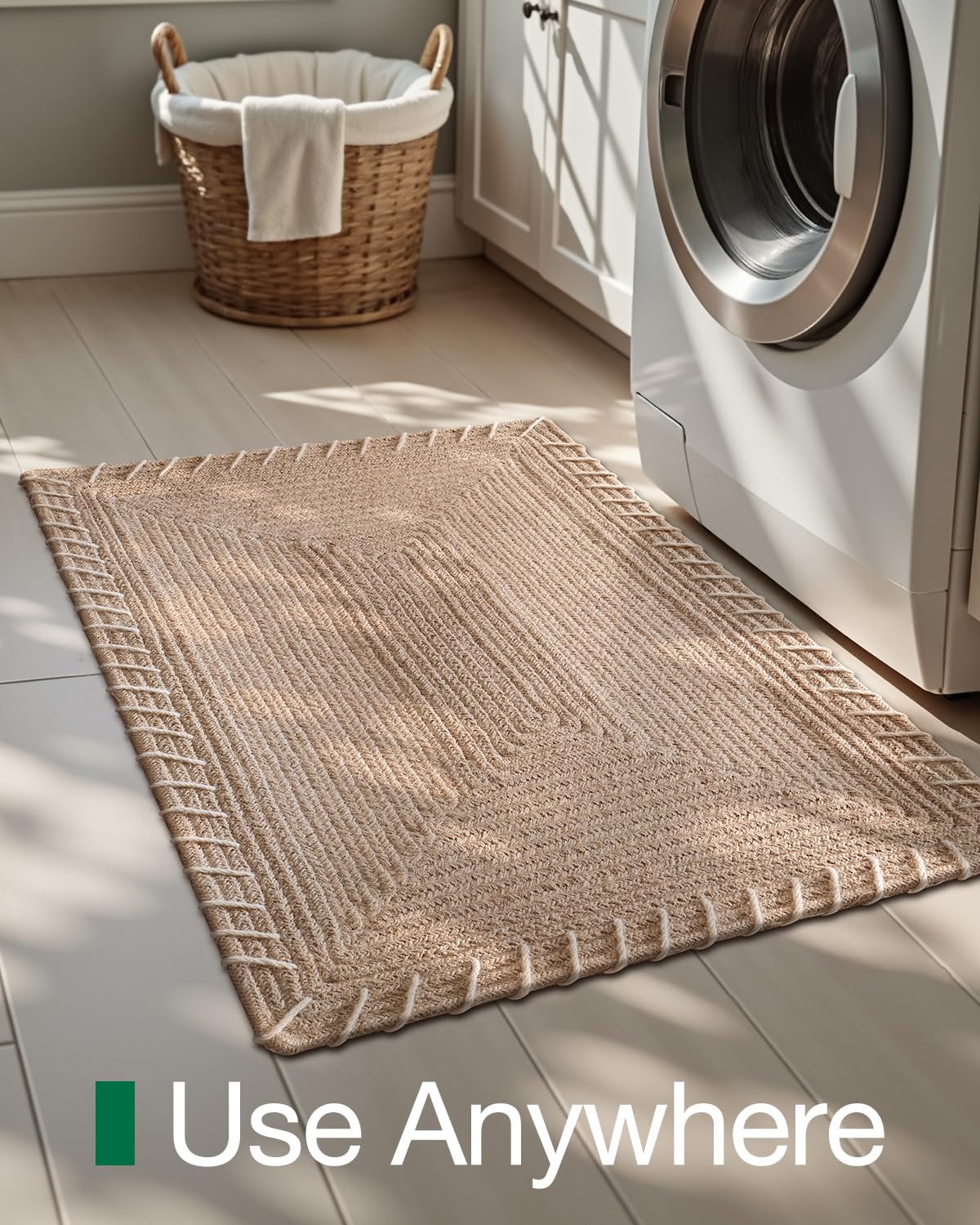 Handwoven Jute Door Mat, LUMI luxury Knit Jute Collection