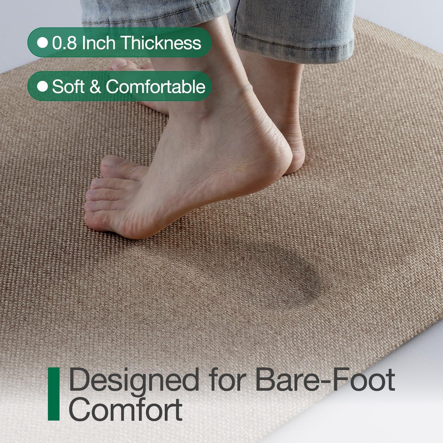 Anti Fatigue Cushioned Comfort Mats, Thick Ergonomic, Memory Foam Series