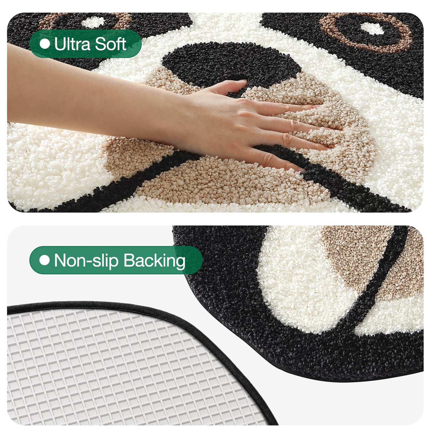 LUMI Cute Lion Shaped Bathroom Rugs, Ultra Soft Absorbent Microfiber Bath Mat, Non-Slip Backing Shower Rug, Machine Washable,for Kids Bathroom Bedroom Nursery Decor, 26"x40",Khaki