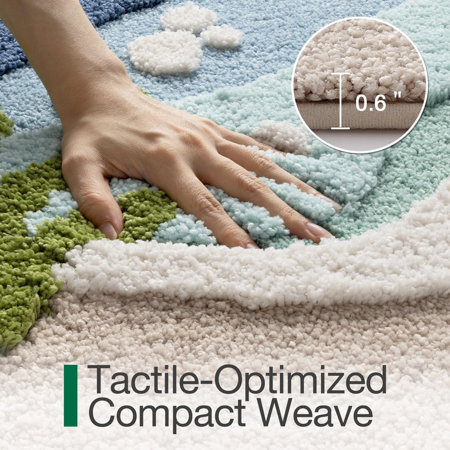Bathroom Rugs, Non Slip Bath Mat Ultra Soft Washable Absorbent Quick Dry, Ocean Theme Collection