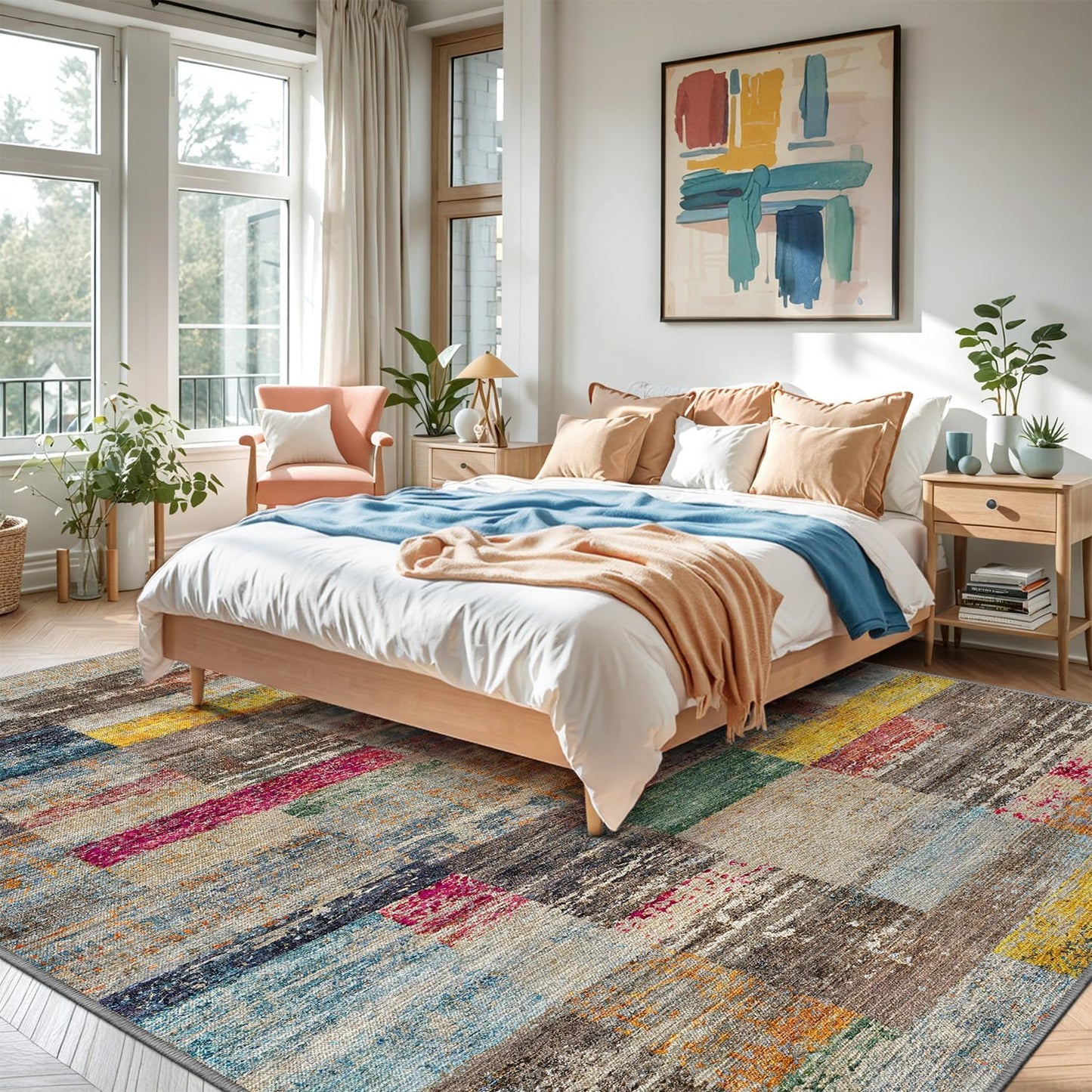 Area Rug Traditional Vintage Series Silent Geometry