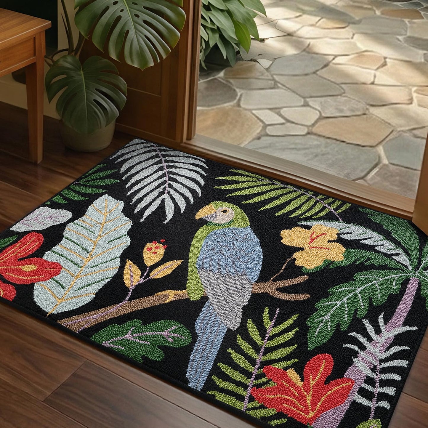 LUMI Indoor Door Mat 24x36, Non-Slip Durable Rubber Backing Washable