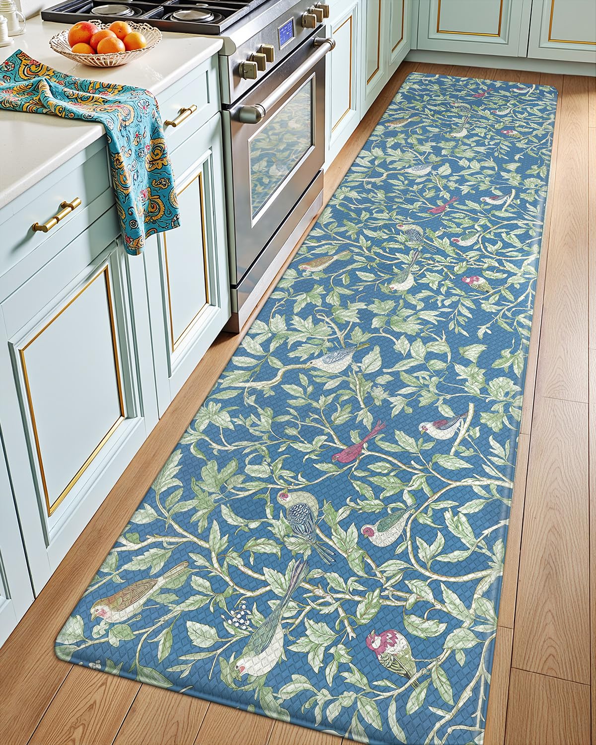 LUMI Anti-Fatigue Kitchen Floor Mats Set of 2,Cushioned Comfort Standing Rug Waterproof 2PCS, Non-Slip Ergonomic Foam Runner for Sink, Laundry, Office & Home,17x29+17x59,