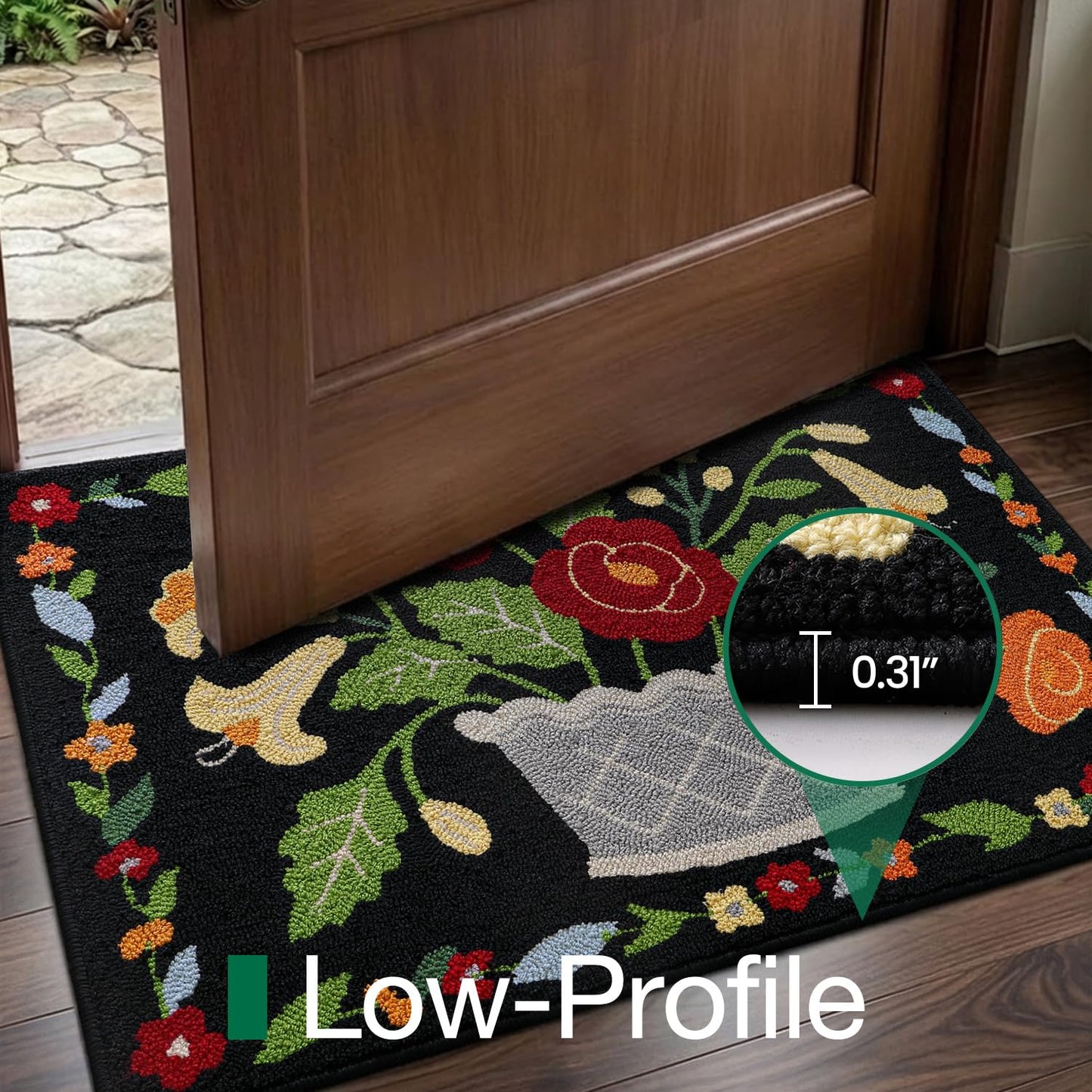 LUMI 24" x 36" Indoor Inside Door Mat, Non-Slip Rubber Backing Washable | Soft Low-Pile, Absorbent Dirt Resistant, Non-Slip TPR Backing, Wear Resistant, Machine Washable, Entryway Bedroom Livingroom