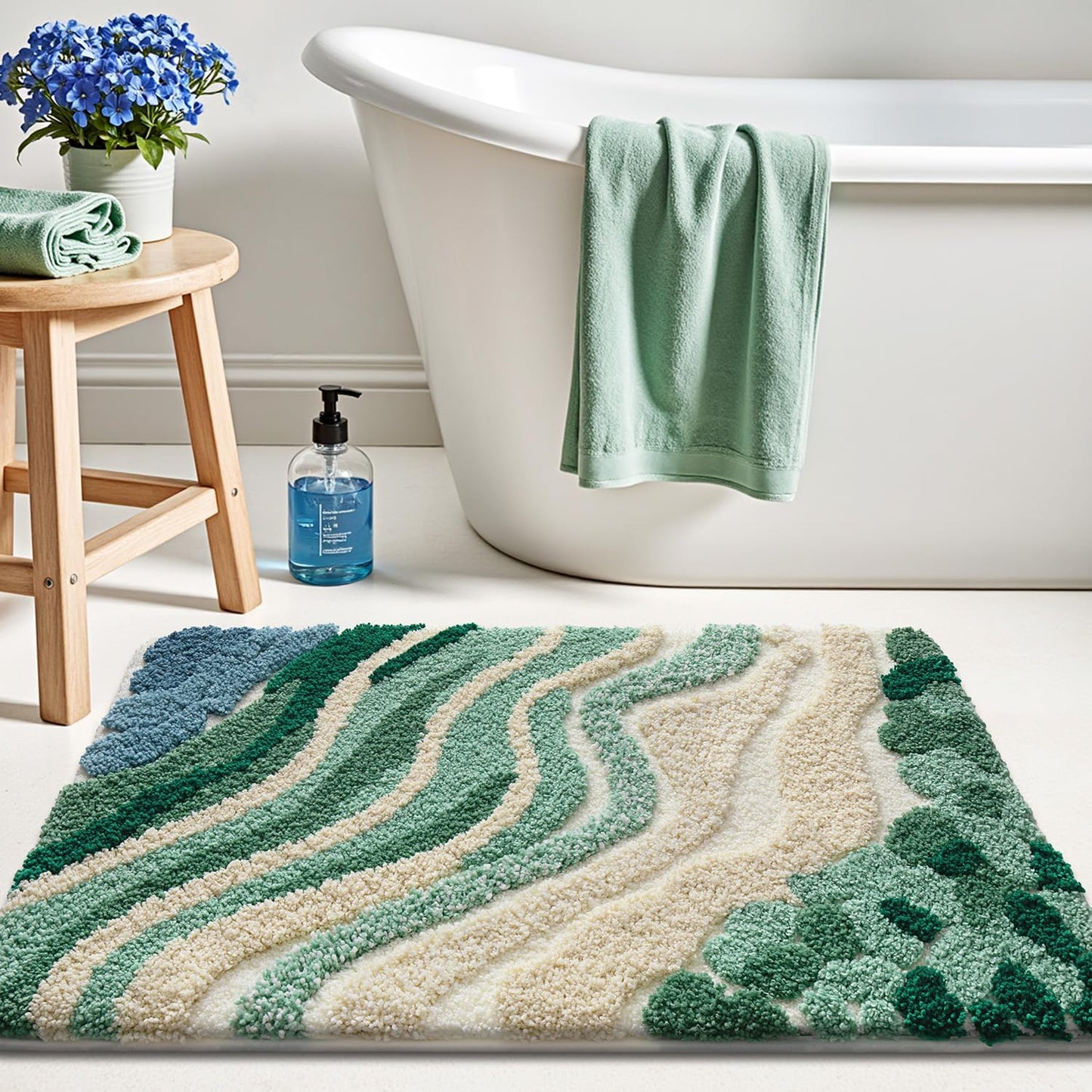 Bathroom Rugs Vivid Plants Collection