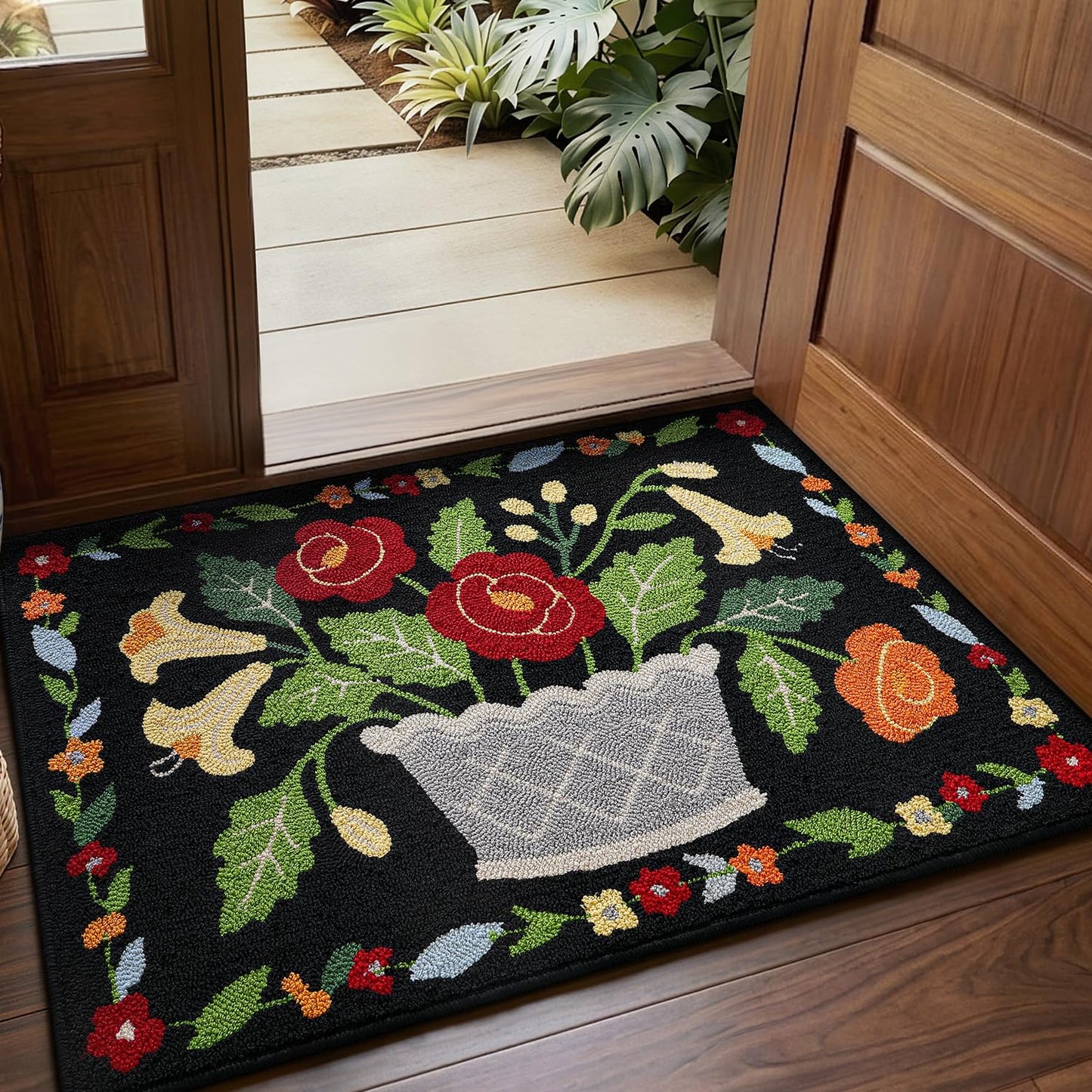 LUMI 24" x 36" Indoor Inside Door Mat, Non-Slip Rubber Backing Washable | Soft Low-Pile, Absorbent Dirt Resistant, Non-Slip TPR Backing, Wear Resistant, Machine Washable, Entryway Bedroom Livingroom