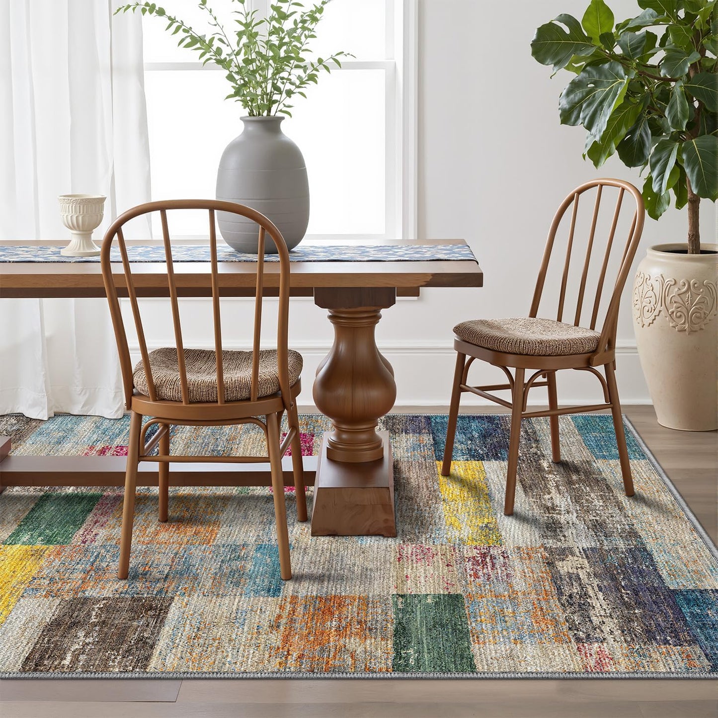 Area Rug Traditional Vintage Series Silent Geometry