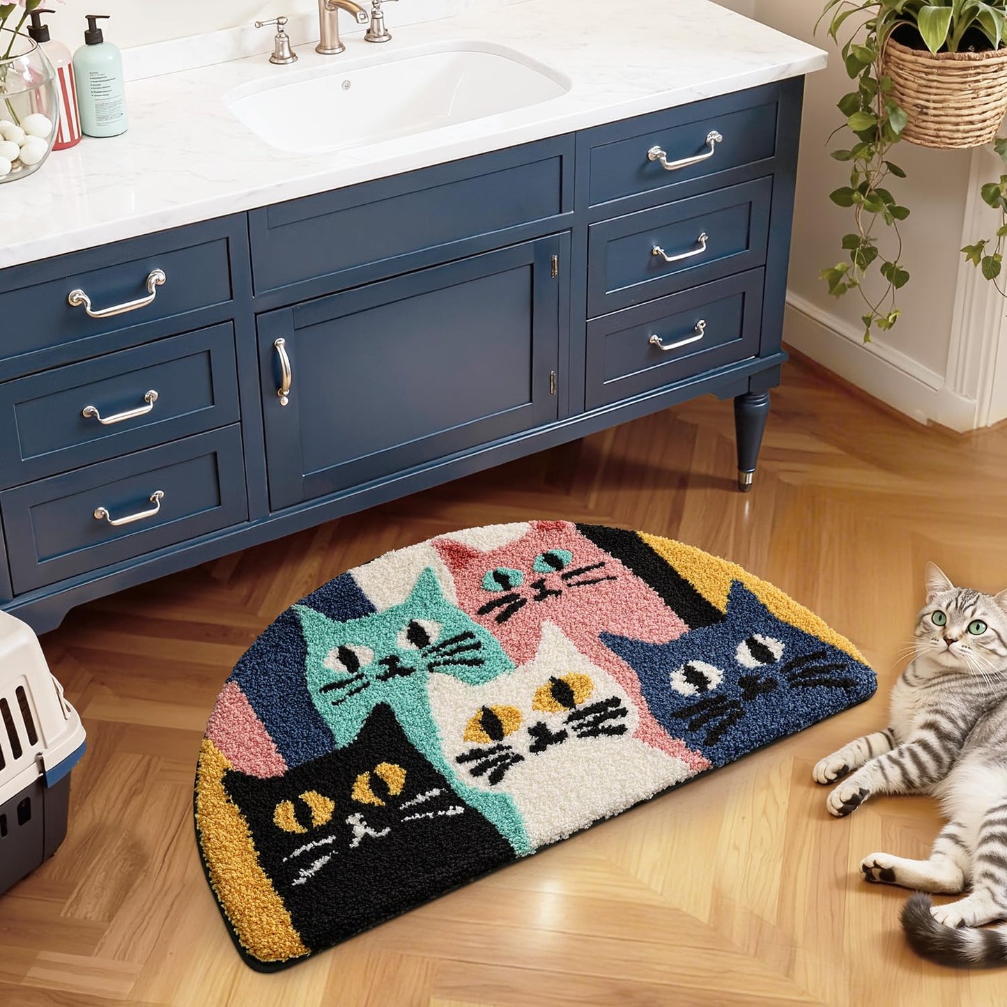 LUMI Cute Lion Shaped Bathroom Rugs, Ultra Soft Absorbent Microfiber Bath Mat, Non-Slip Backing Shower Rug, Machine Washable,for Kids Bathroom Bedroom Nursery Decor, 26"x40",Khaki