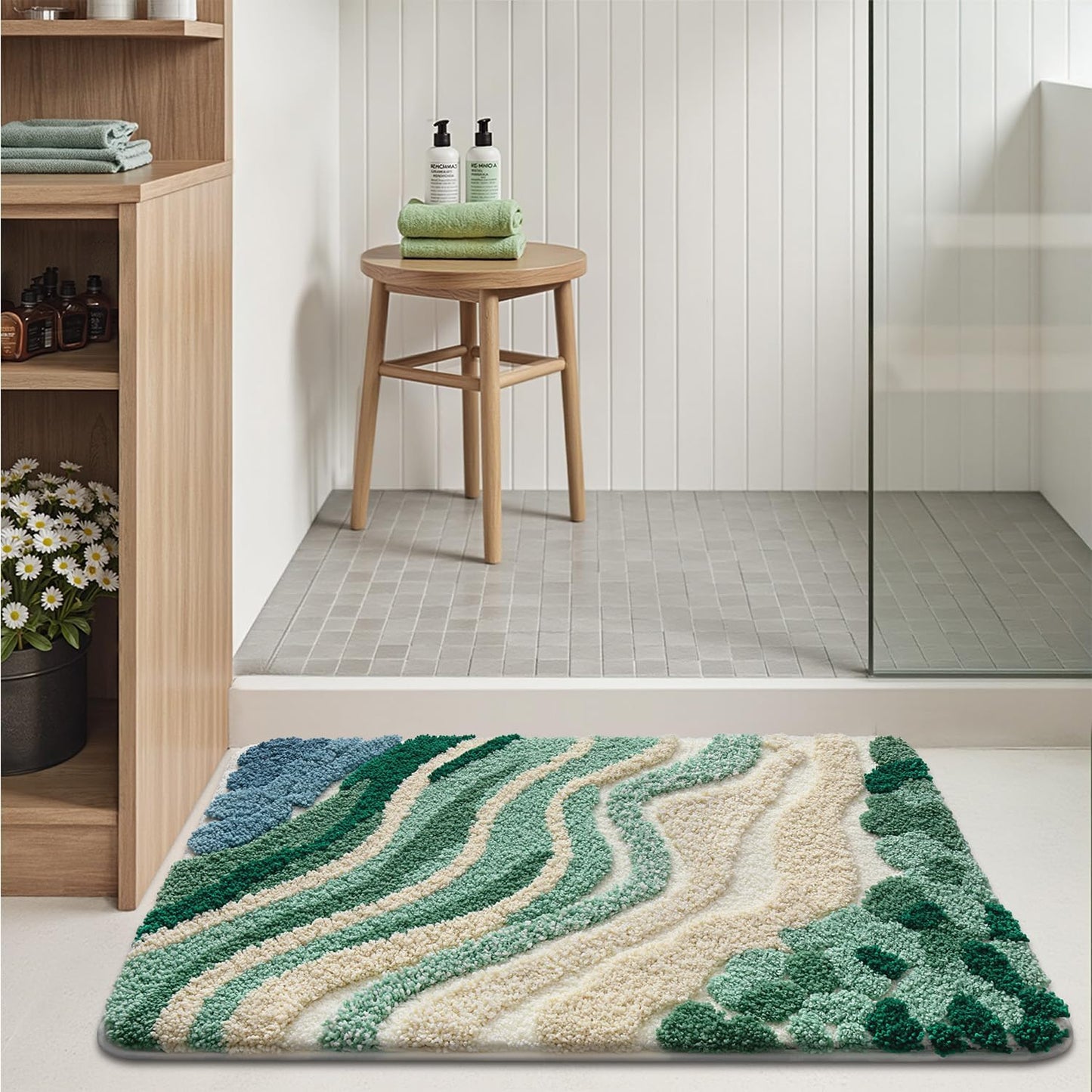 Bathroom Rugs Vivid Plants Collection
