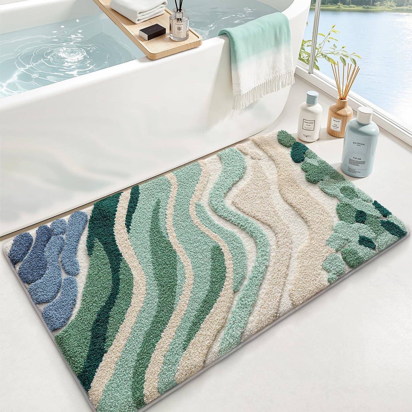Bathroom Rugs Vivid Plants Collection