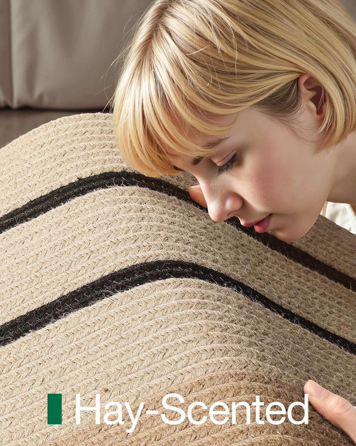 Jute Area Rug, Natural Braided Woven Rugs, Patio Circle Jute Series