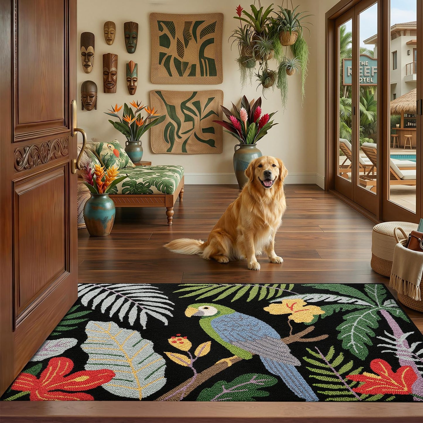 LUMI Indoor Door Mat 24x36, Non-Slip Durable Rubber Backing Washable