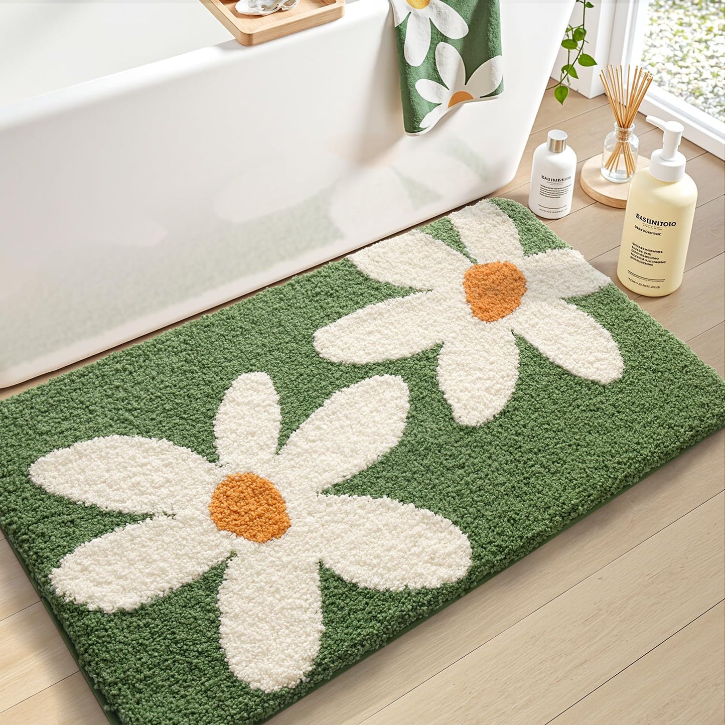 Bathroom Rugs Vivid Plants Collection
