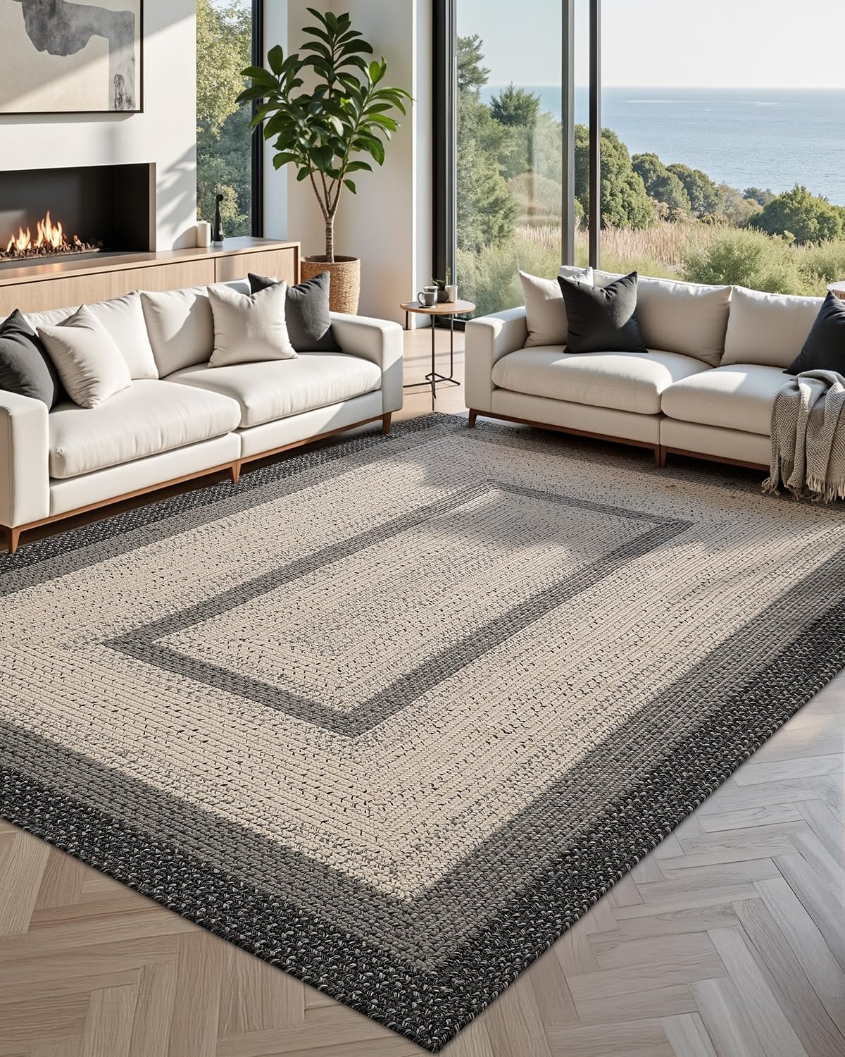 Jute Runner Rug, Natural Braided Woven Rugs, Jute Scape Series