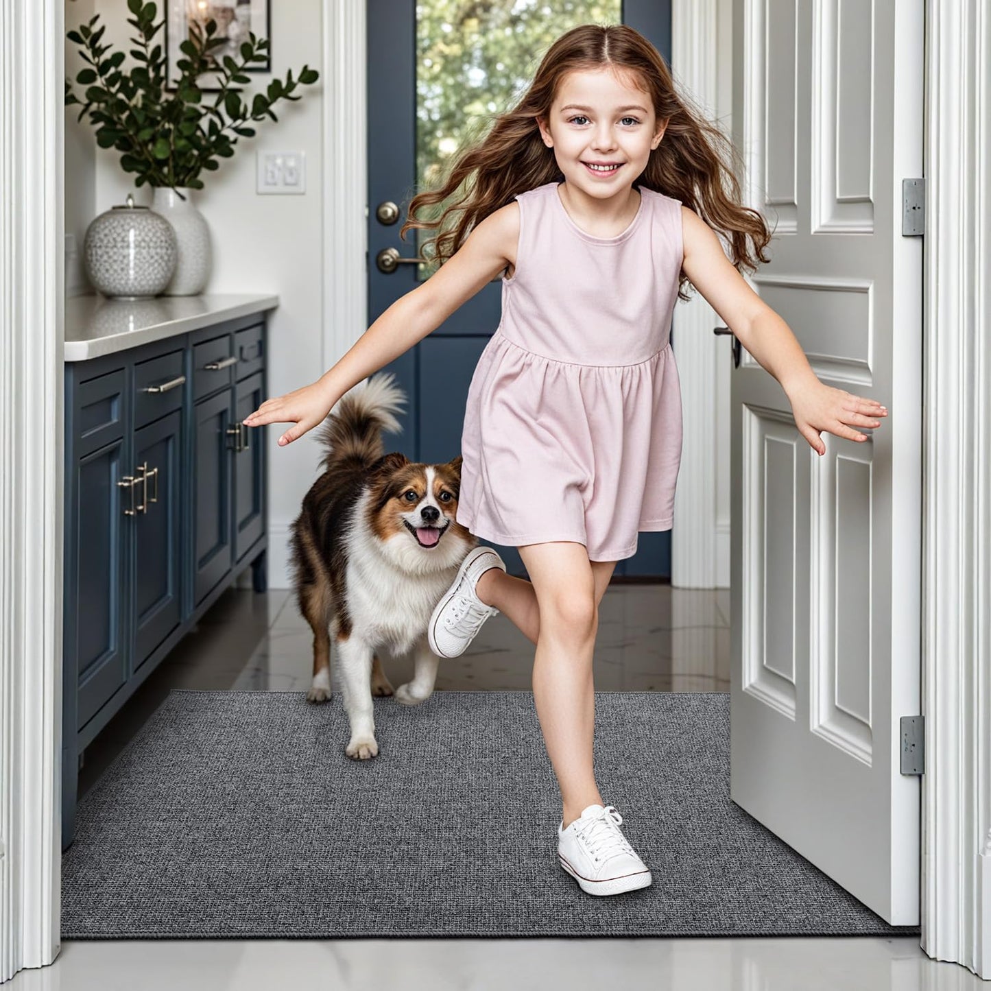 Doormat for Home Entrance, Absorbent & Stain-Resistant Mat, Fenian Series.