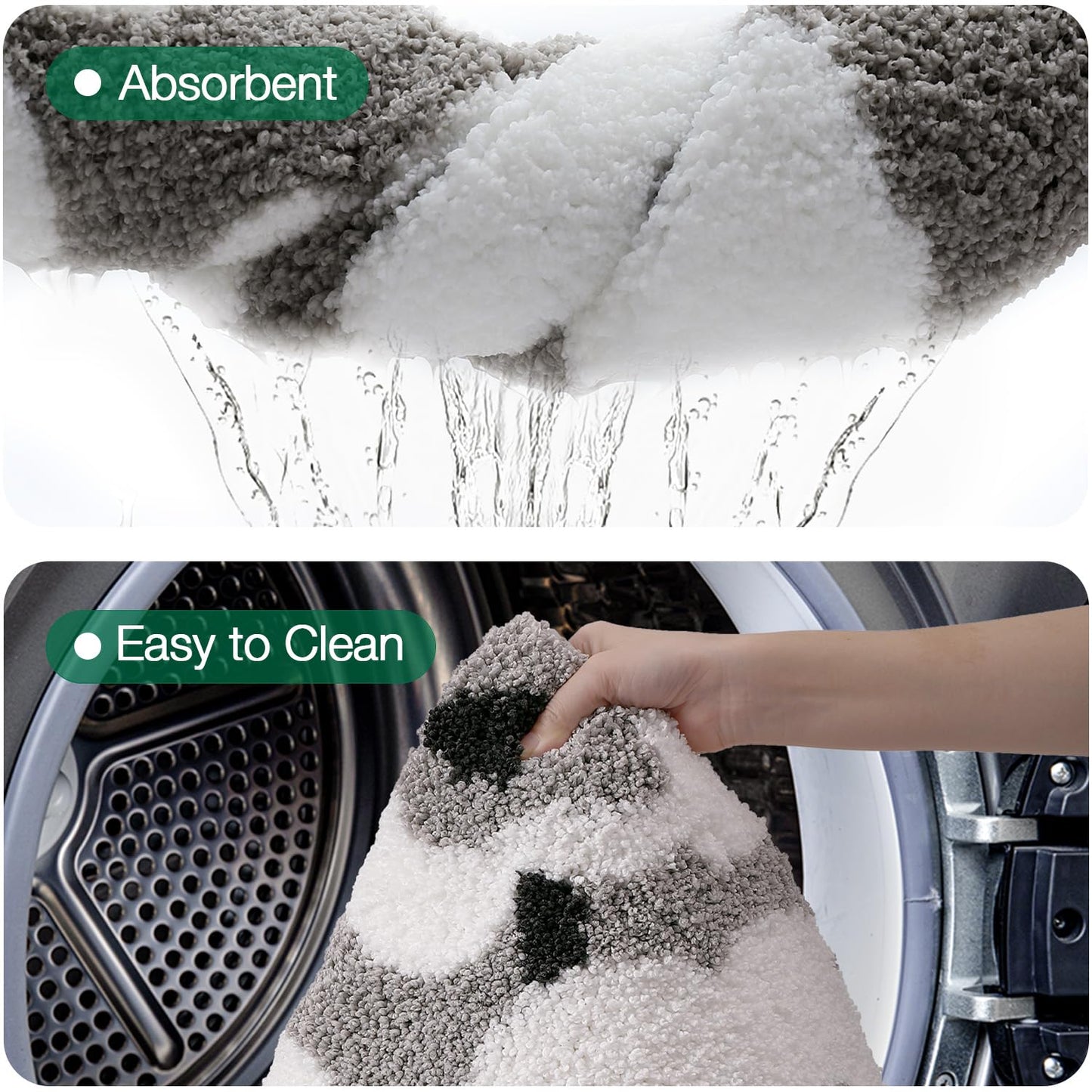 Bathroom Mat, Vibrant Plants Series.