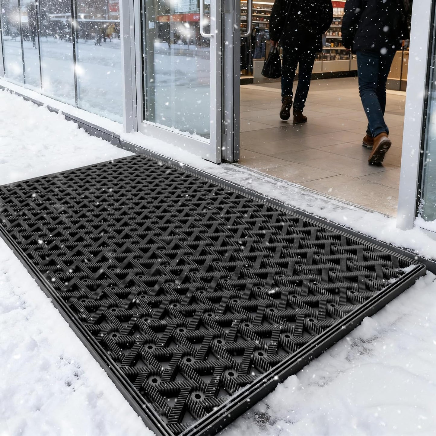 LUMI  Outdoor Door Mat, Non Slip, Waterproof, Triangle Space Series