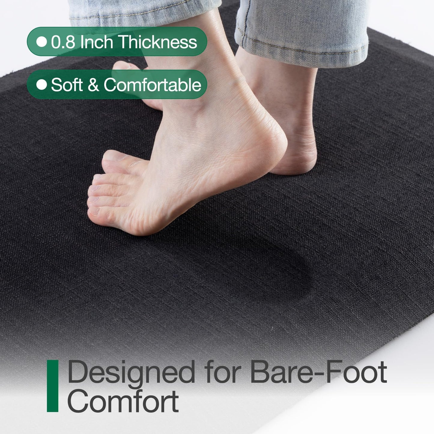 Anti Fatigue Cushioned Comfort Mats, Thick Ergonomic, Memory Foam Series