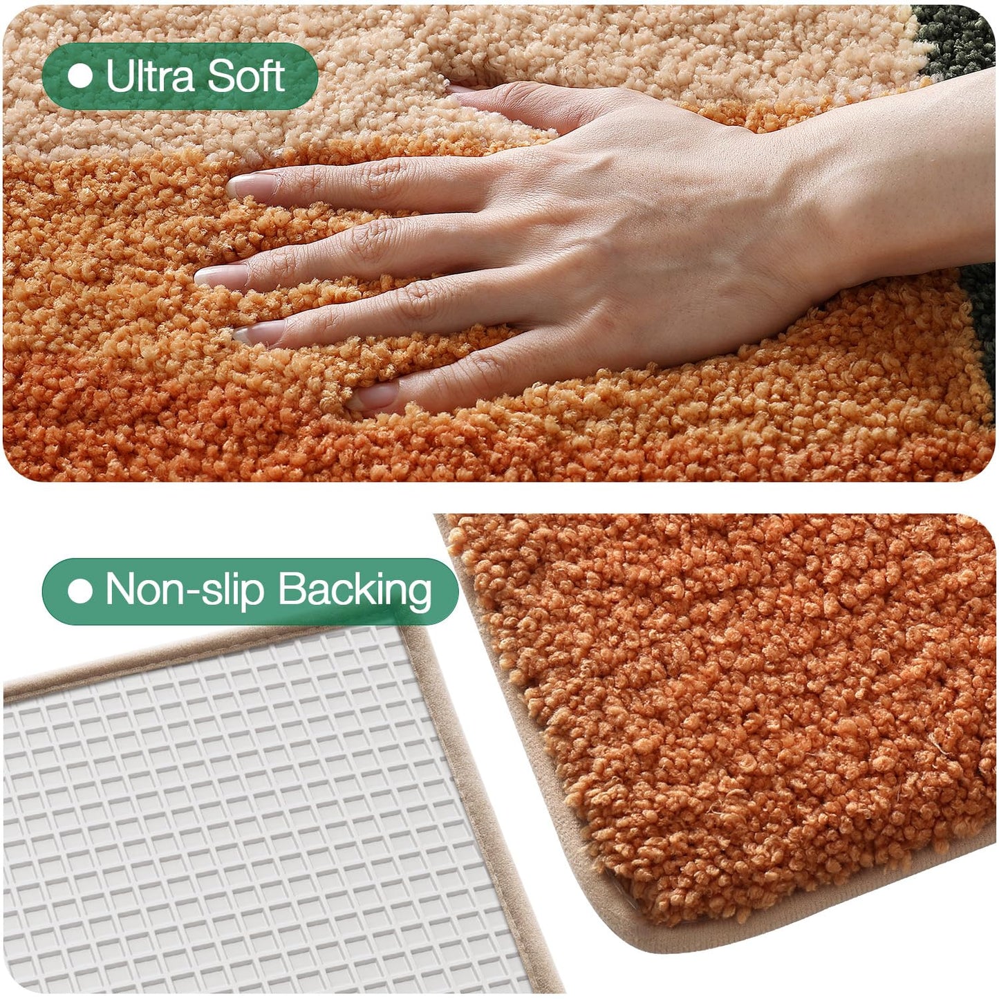 Bathroom Mat, Vibrant Plants Series.