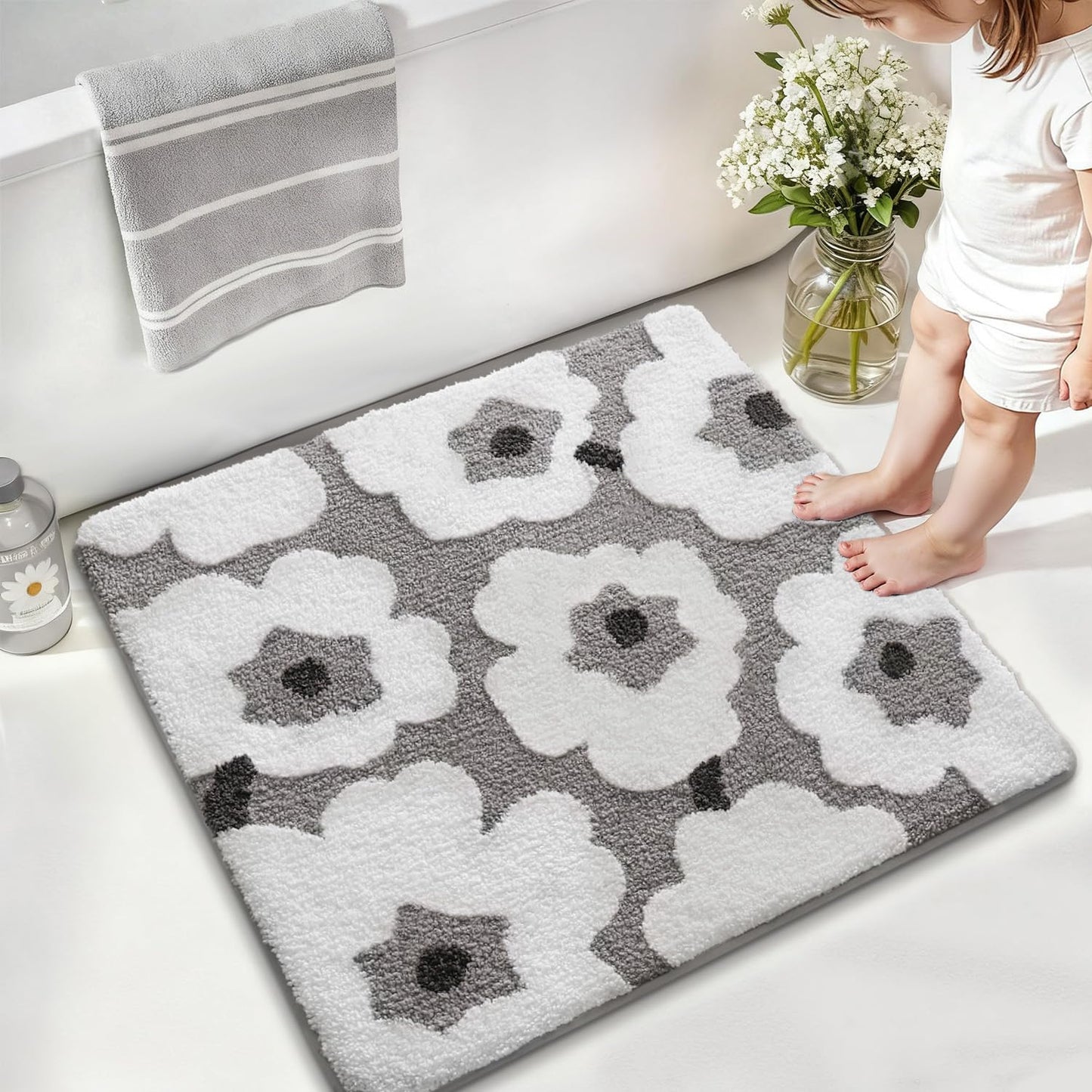 Bathroom Mat, Vibrant Plants Series.