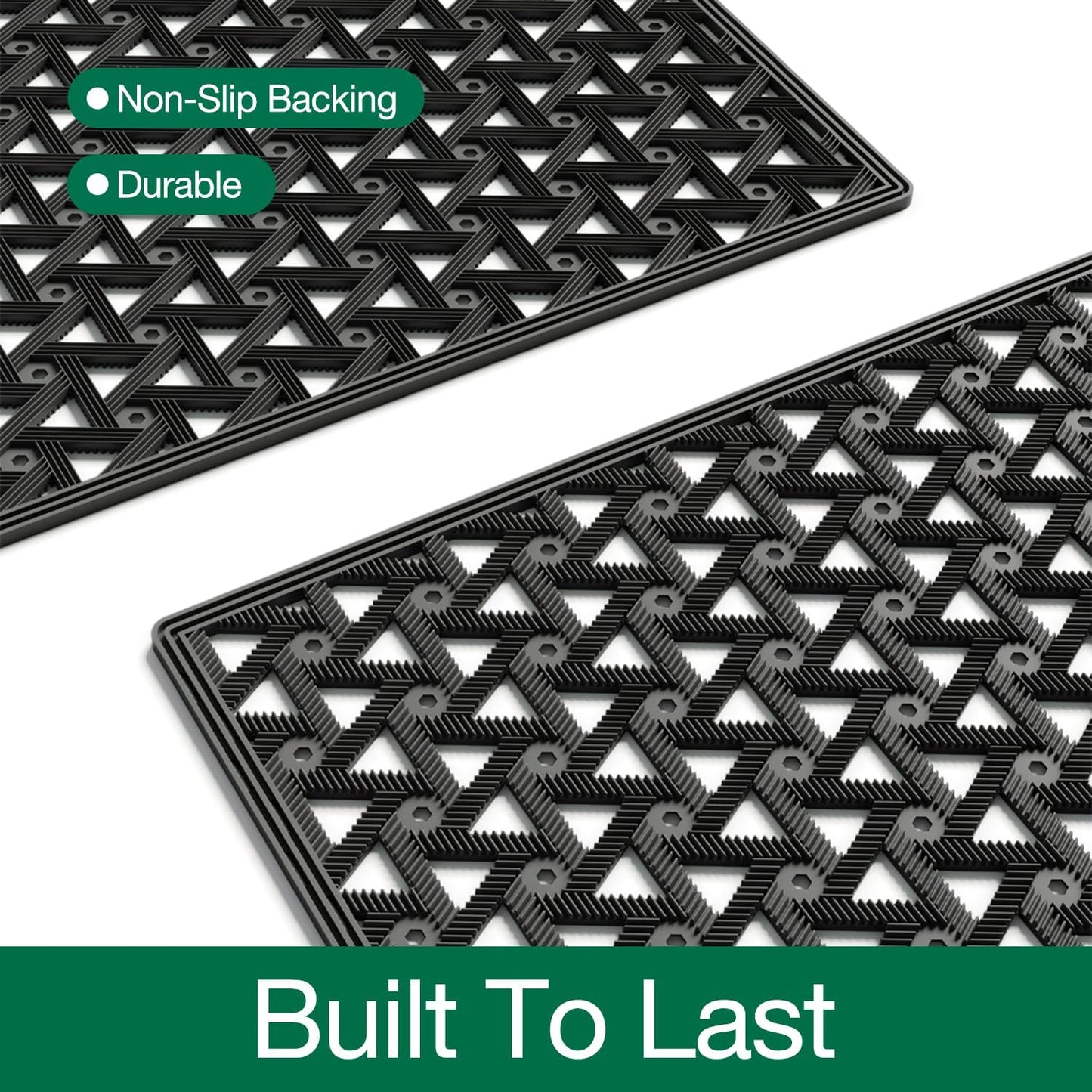 LUMI  Outdoor Door Mat, Non Slip, Waterproof, Triangle Space Series