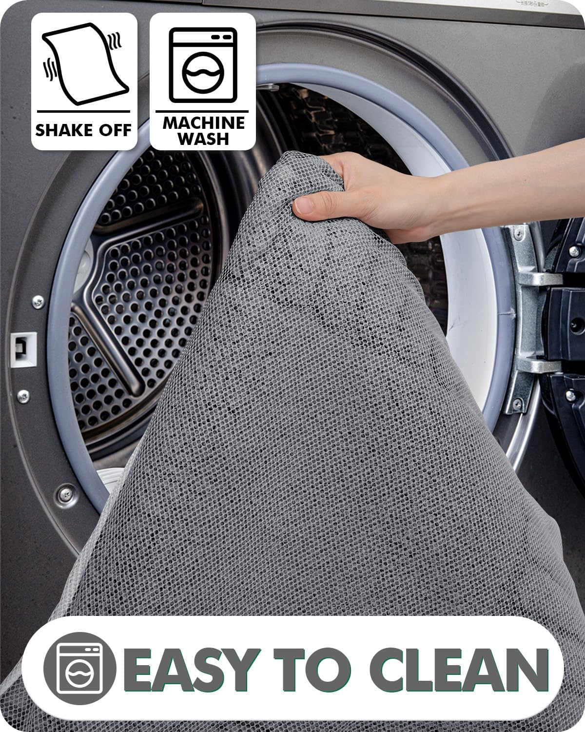LUMI Bathroom Rug, Non Slip Rubber Backing, Extra Soft Plush Microfiber, Absorbent, Machine Washable Quick Dry, Dark Grey, for Tub/Shower/Hotel