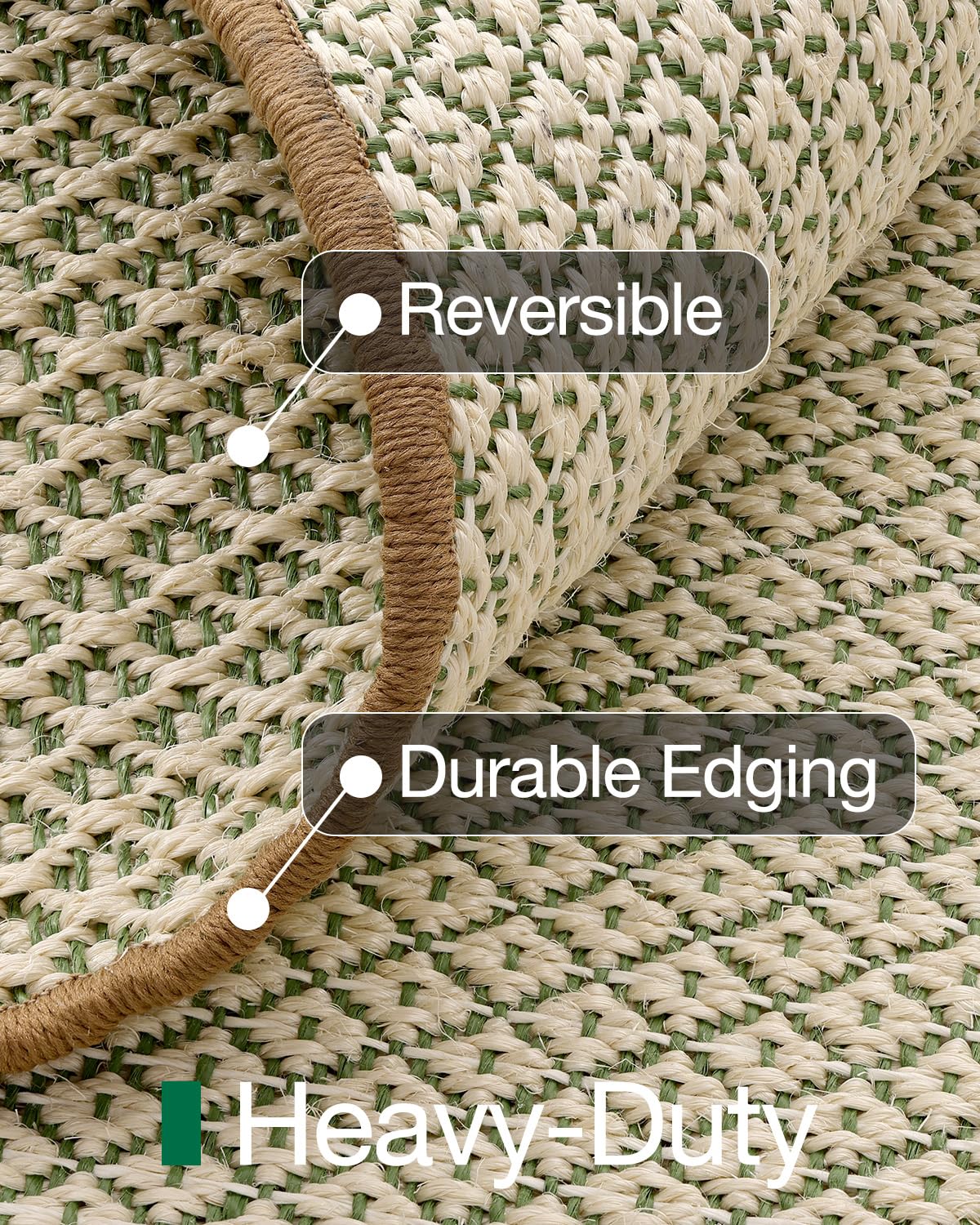 Jute Runner Rug, Natural Braided Woven Rugs, Jute Scape Series