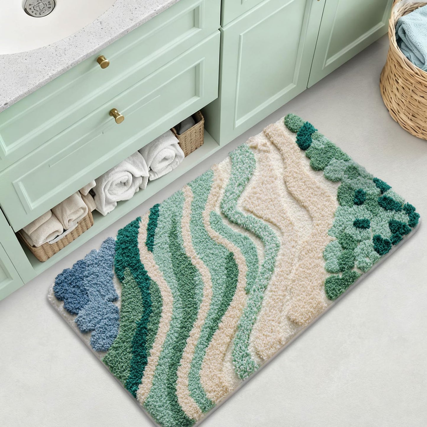 Bathroom Rugs Vivid Plants Collection