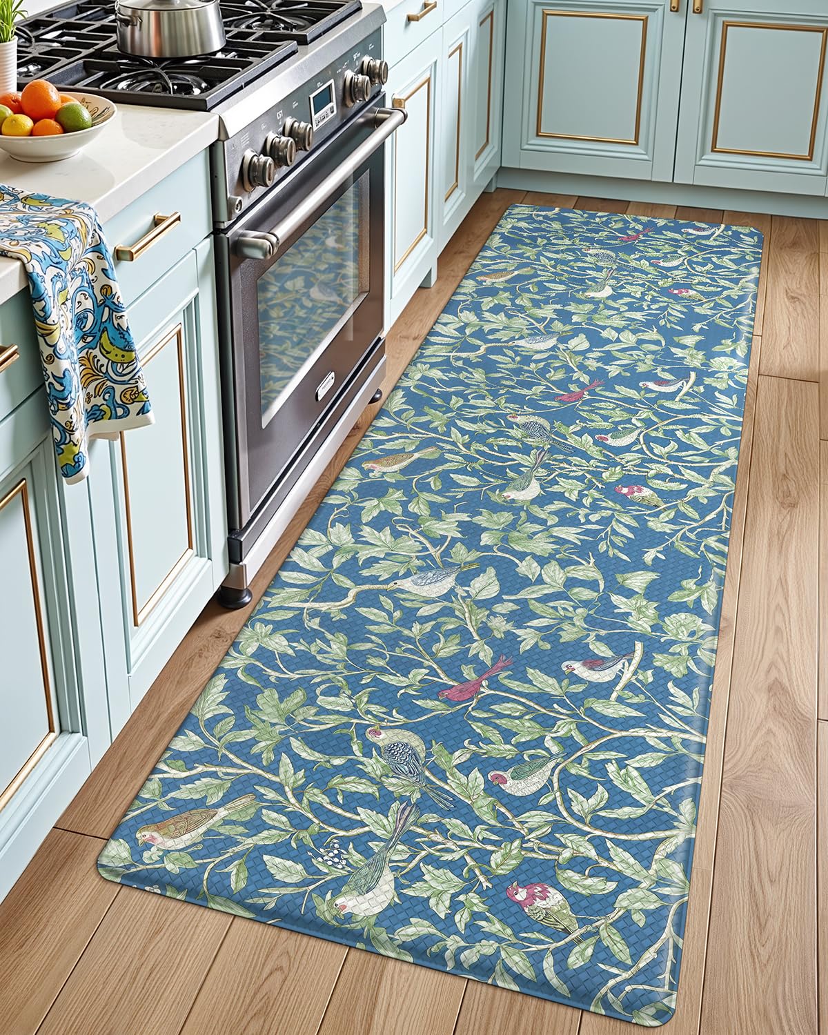 LUMI Anti-Fatigue Kitchen Floor Mats Set of 2,Cushioned Comfort Standing Rug Waterproof 2PCS, Non-Slip Ergonomic Foam Runner for Sink, Laundry, Office & Home,17x29+17x59,
