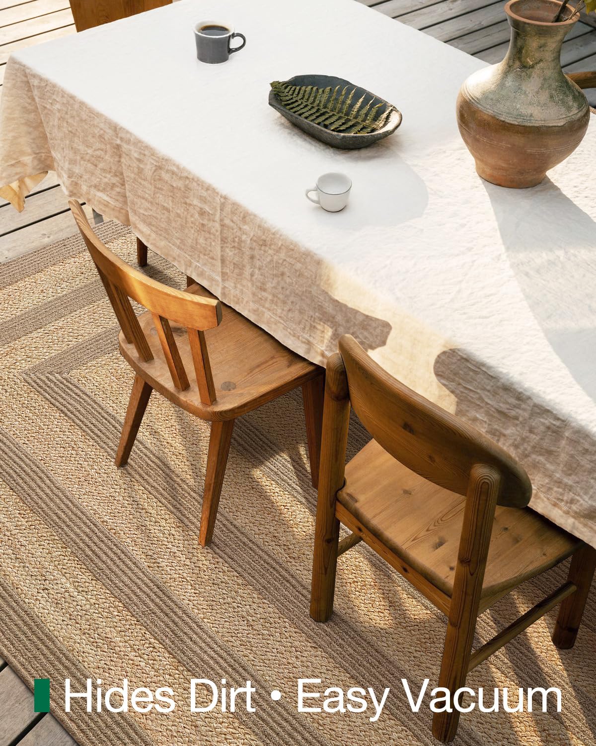 Jute Runner Rug, Natural Braided Woven Rugs, Jute Scape Series