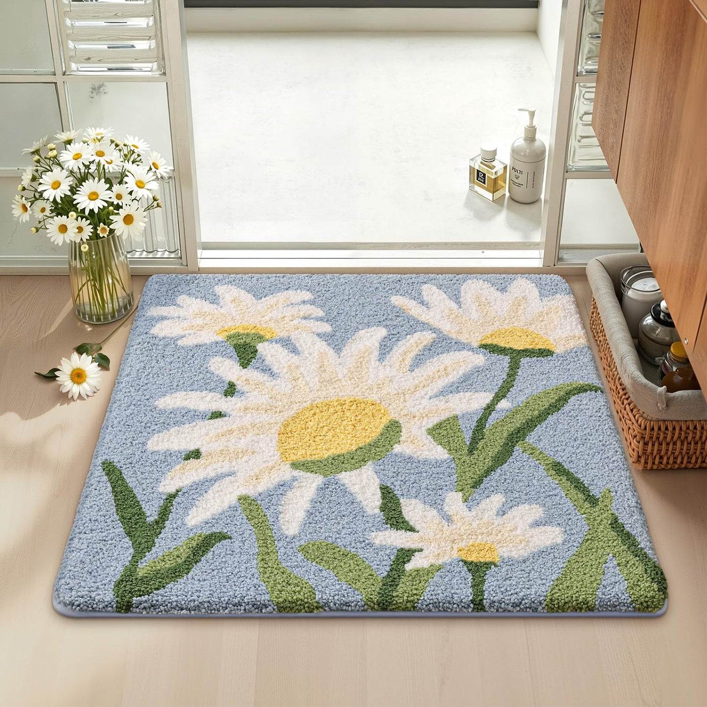 Bathroom Mat, Vibrant Plants Series.