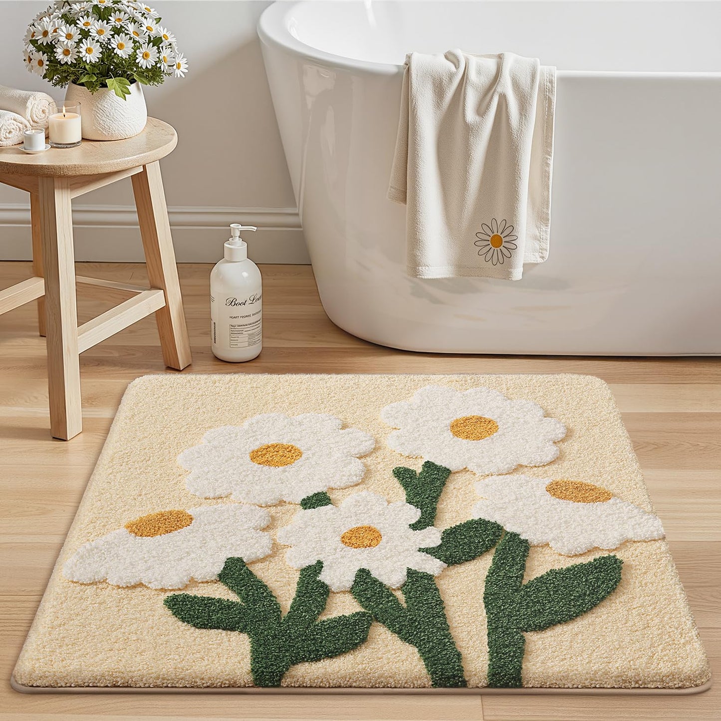 Bathroom Mat, Vibrant Plants Series.